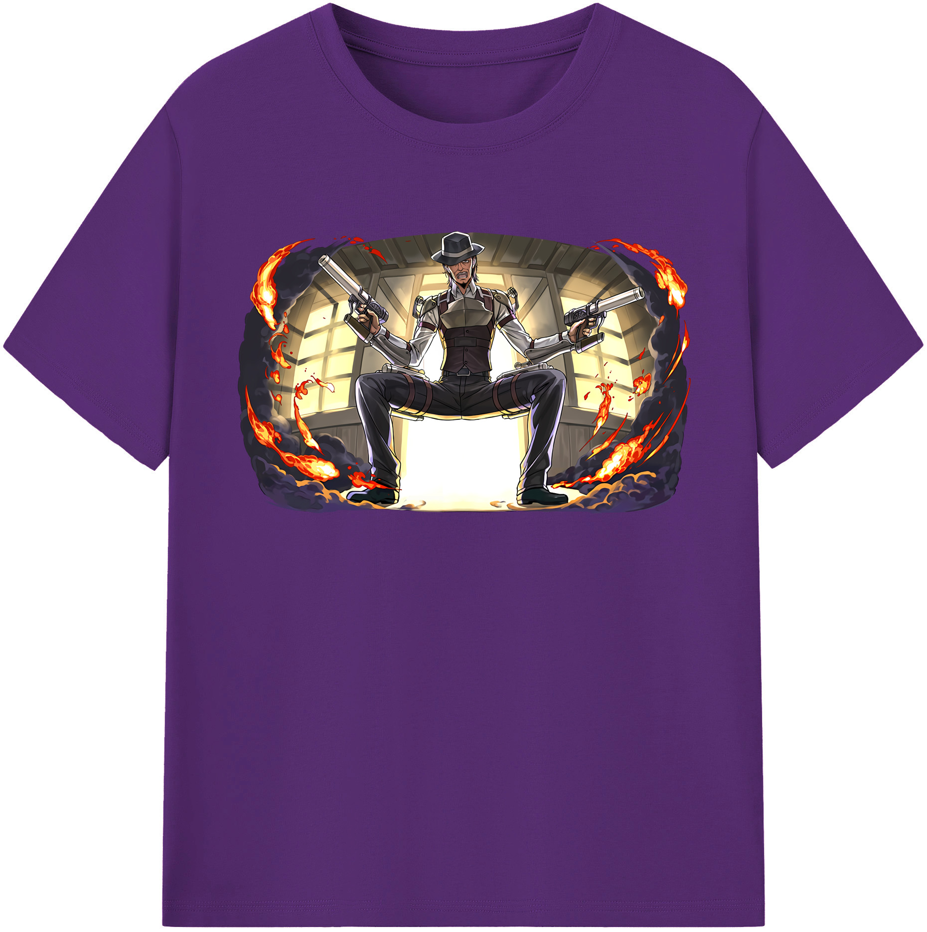 （画像用） 進撃の巨人 ケニー·アッカーマン Attack on Titan Kenny Ackerman 綿100％半袖Tシャツ（フロントプリント）