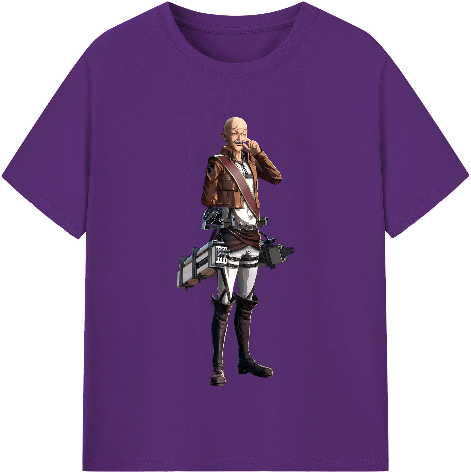 （画像用） 進撃の巨人 ドット·ピクシス Attack on Titan Dot Pixis 綿100％半袖Tシャツ（フロントプリント）