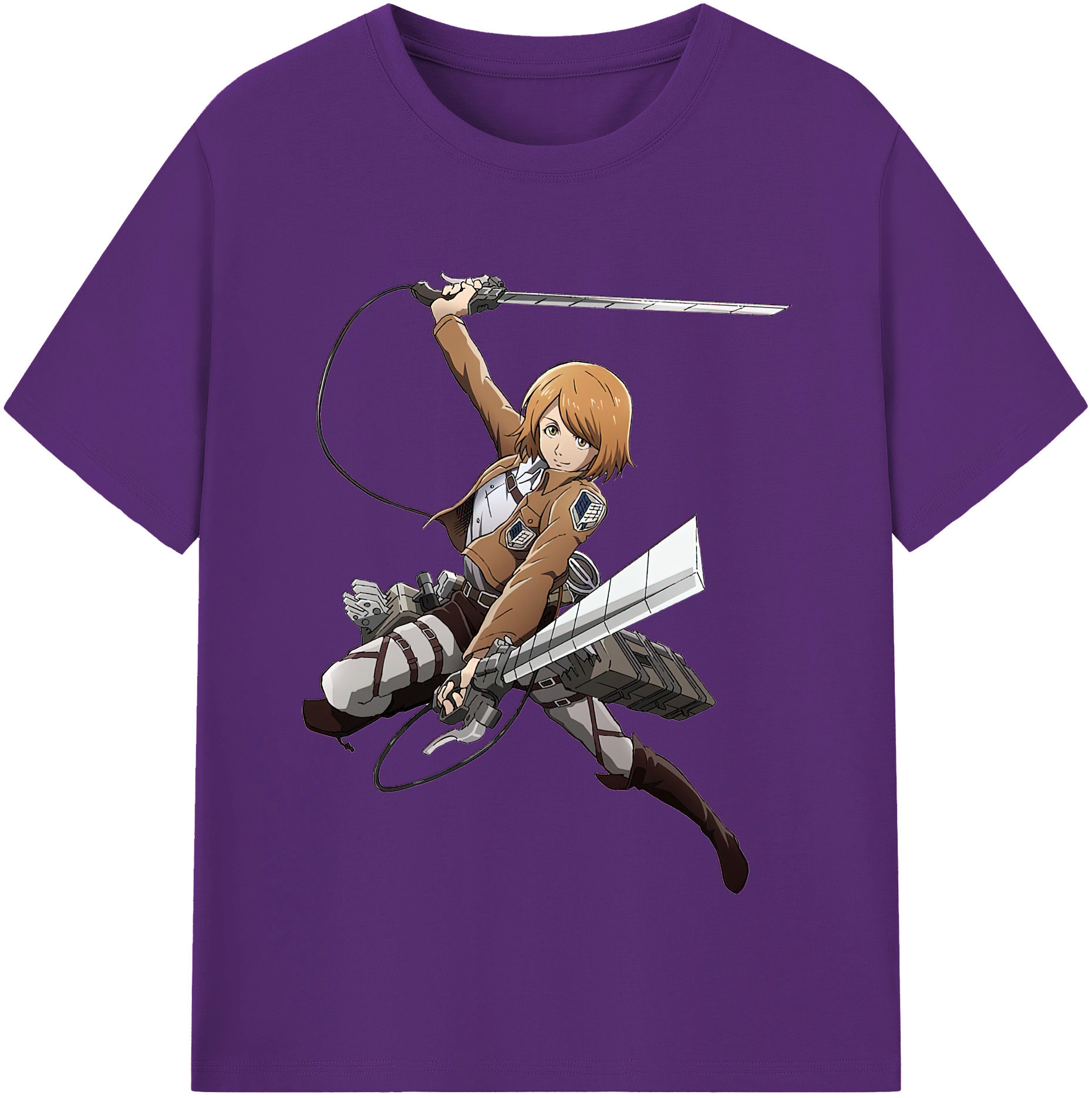 （画像用） 進撃の巨人 ペトラ·ラル Attack on Titan Petra Rall 綿100％半袖Tシャツ（フロントプリント）