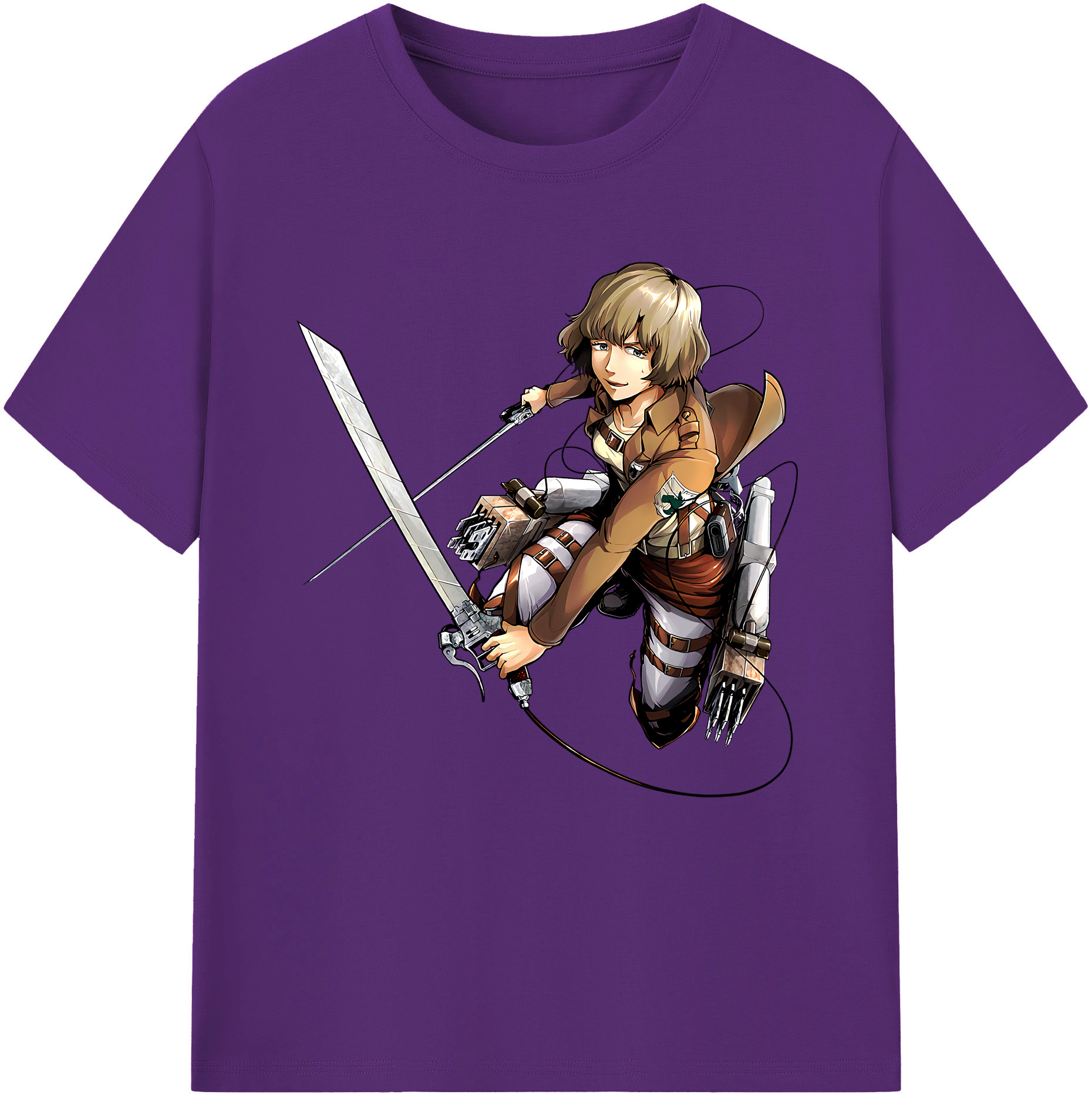 （画像用） 進撃の巨人 ヒツチ Attack on Titan Hitch 綿100％半袖Tシャツ（フロントプリント）