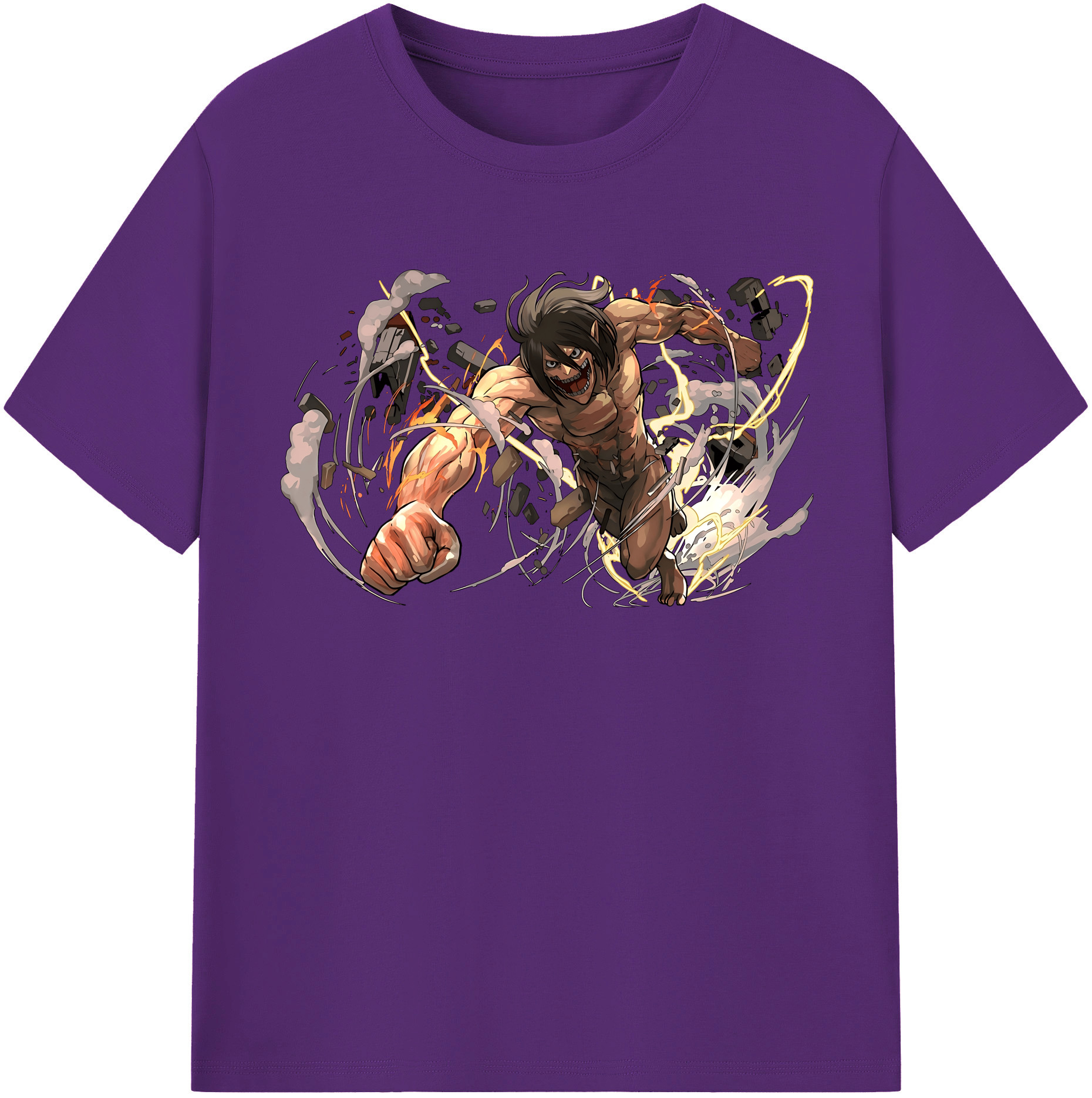 （画像用） 進撃の巨人 Attack on Titan 綿100％半袖Tシャツ（フロントプリント）