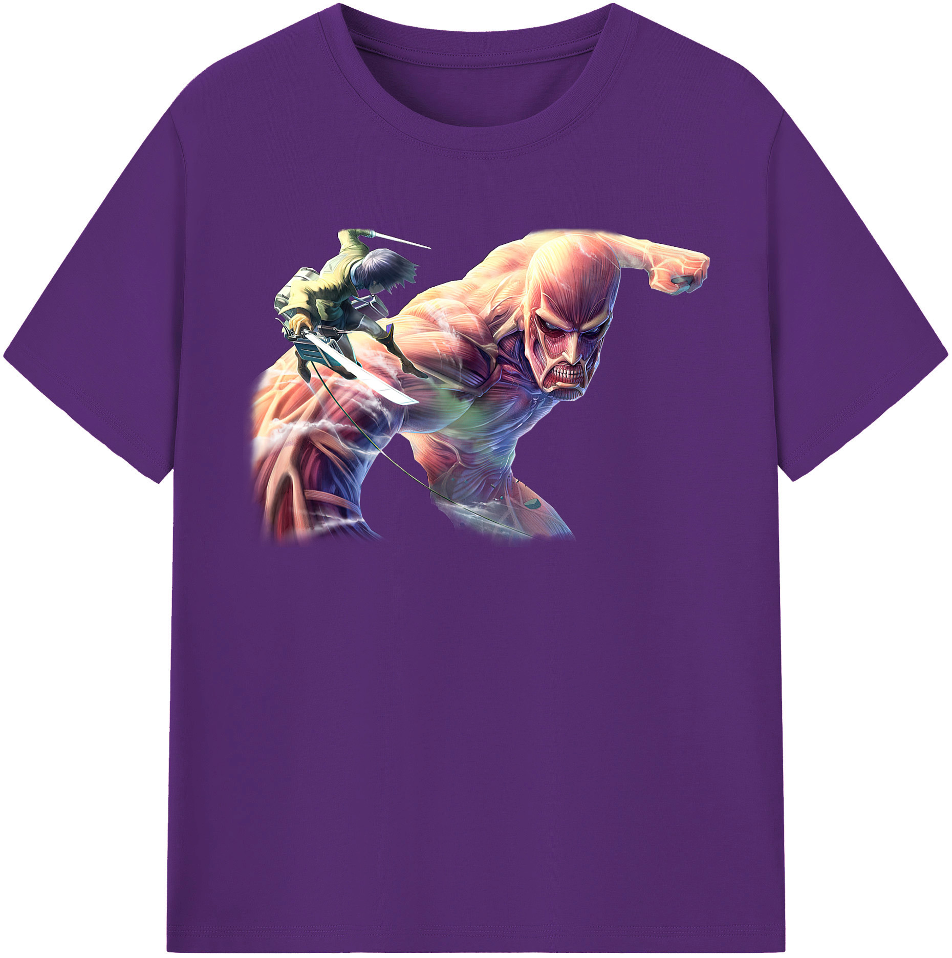 （画像用） 進撃の巨人 Attack on Titan 綿100％半袖Tシャツ（フロントプリント）