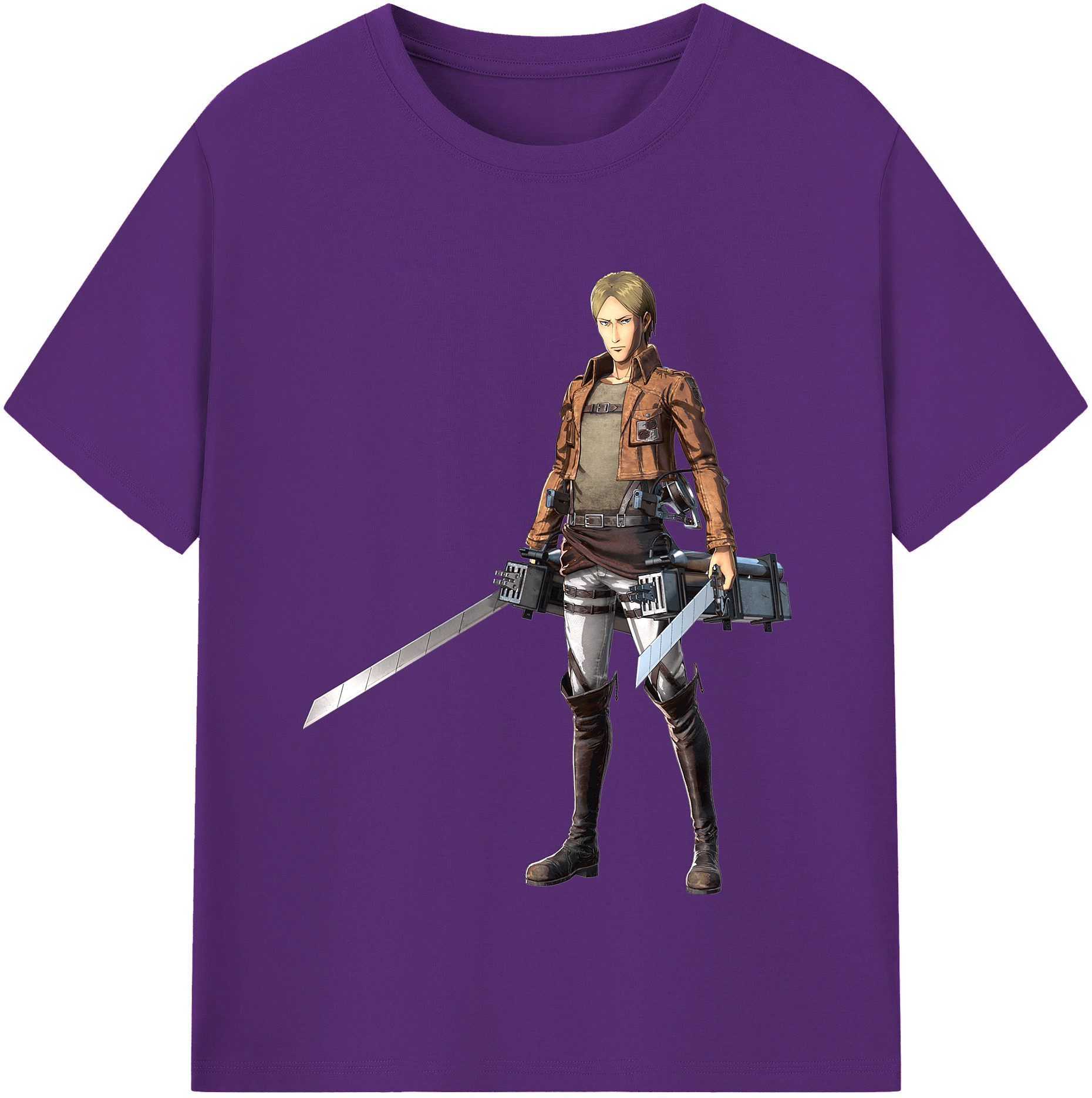 （画像用） 進撃の巨人 Attack on Titan 綿100％半袖Tシャツ（フロントプリント）