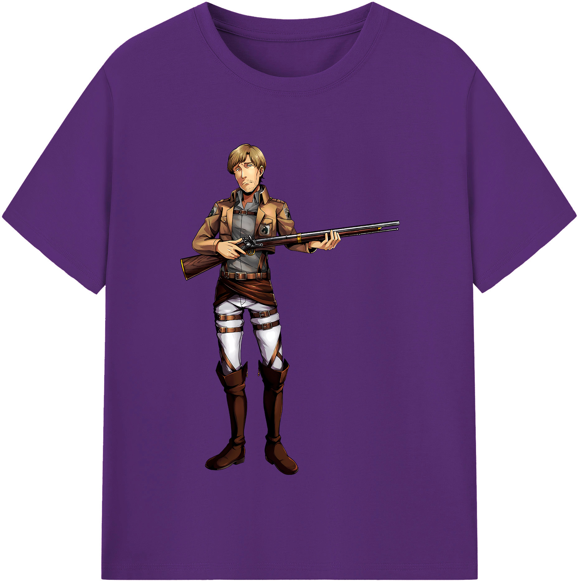 （画像用） 進撃の巨人 Attack on Titan 綿100％半袖Tシャツ（フロントプリント）