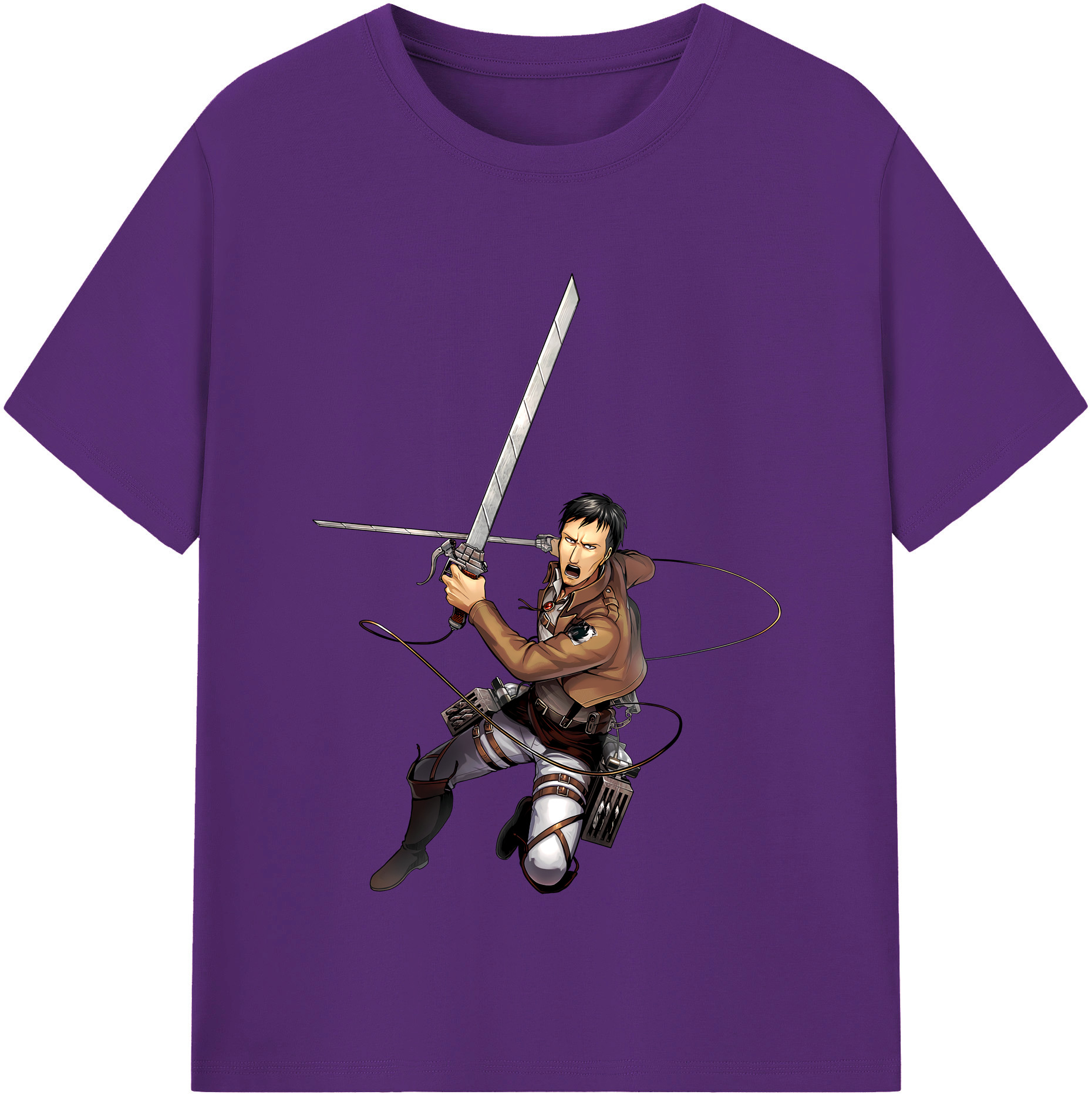 （画像用） 進撃の巨人 Attack on Titan 綿100％半袖Tシャツ（フロントプリント）