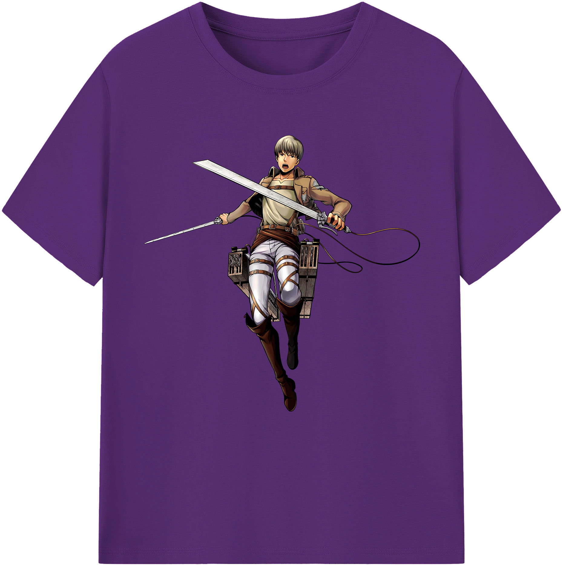 （画像用） 進撃の巨人 Attack on Titan 綿100％半袖Tシャツ（フロントプリント）