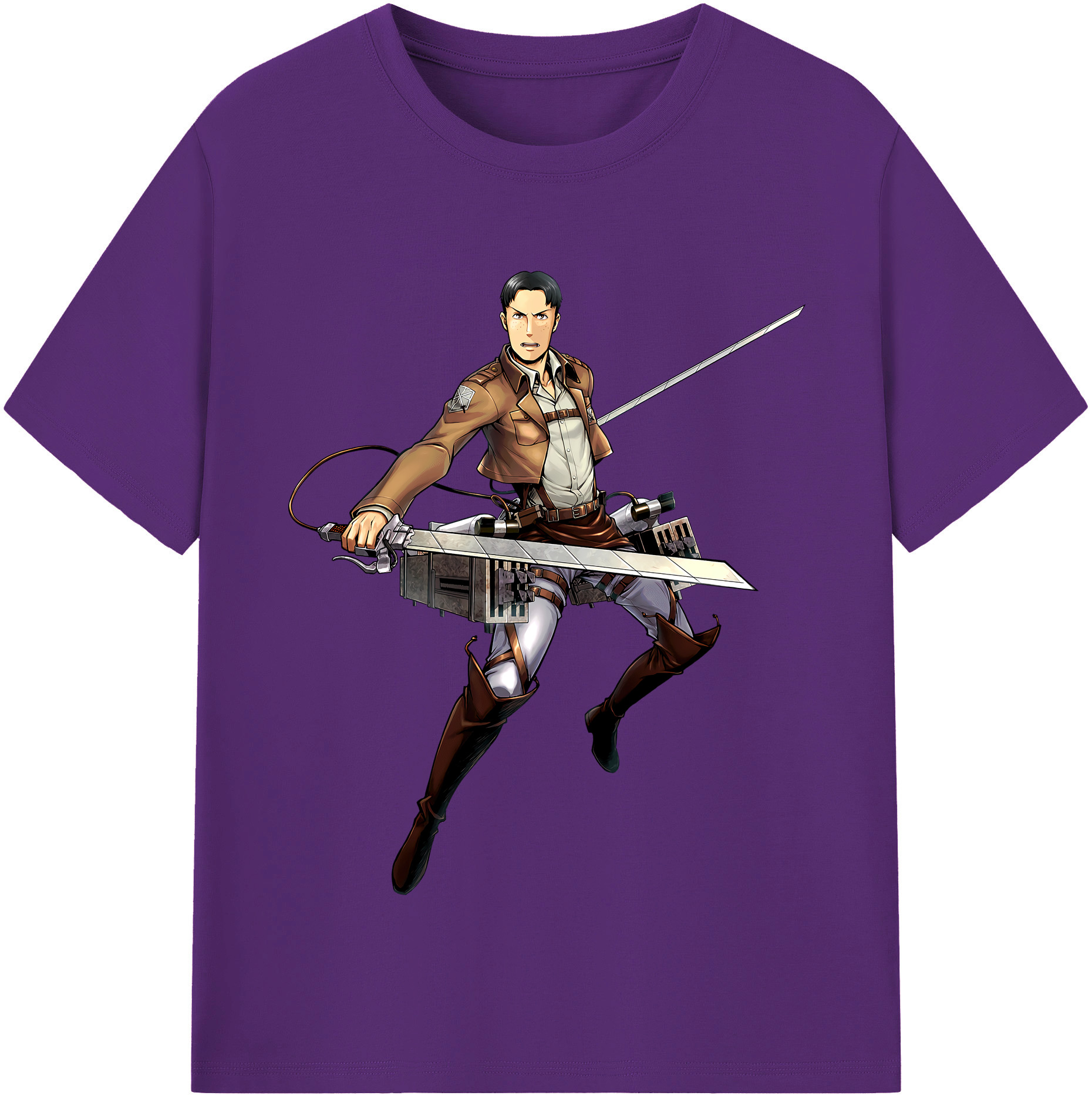 （画像用） 進撃の巨人 Attack on Titan 綿100％半袖Tシャツ（フロントプリント）