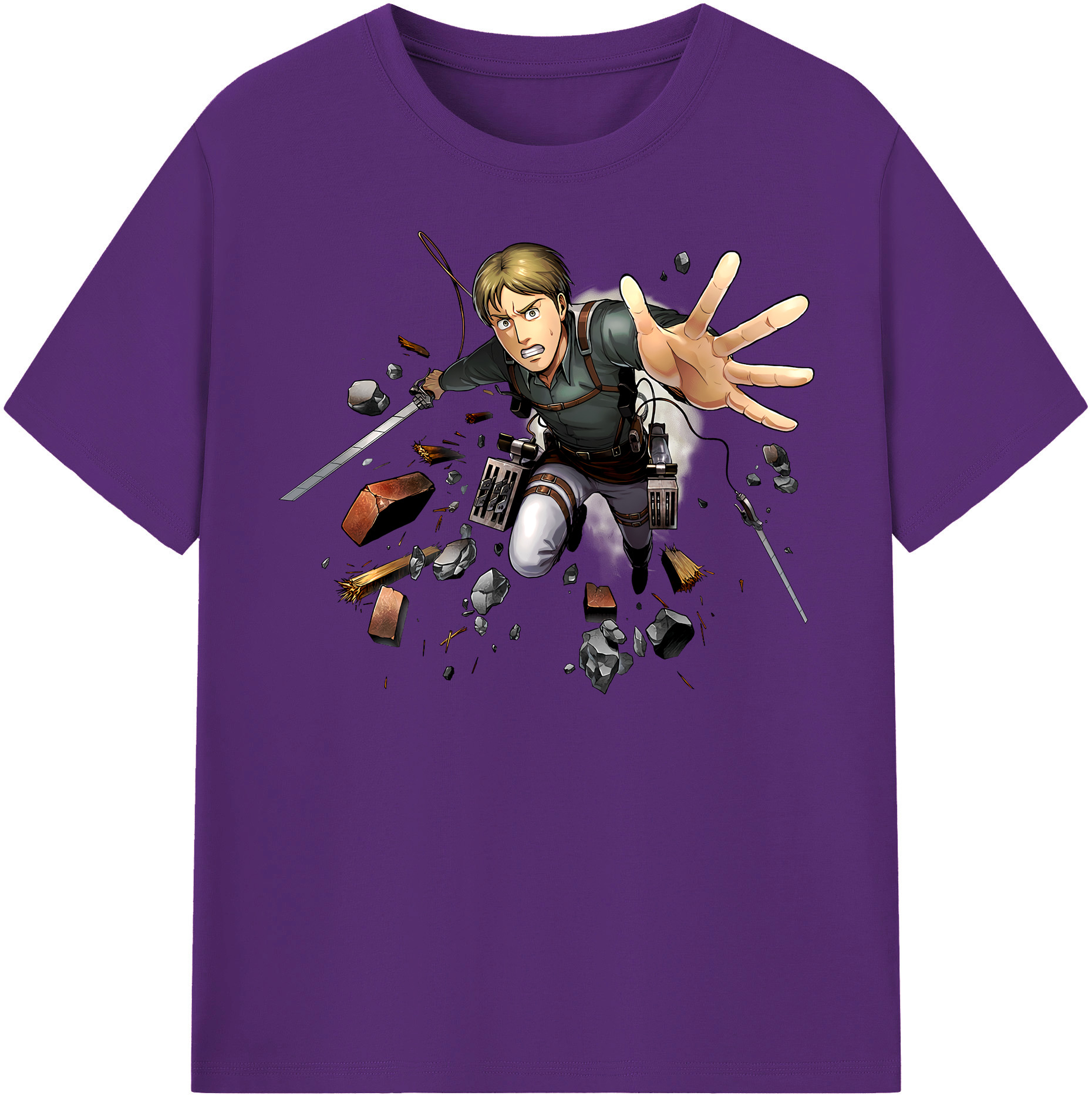 （画像用） 進撃の巨人 Attack on Titan 綿100％半袖Tシャツ（フロントプリント）
