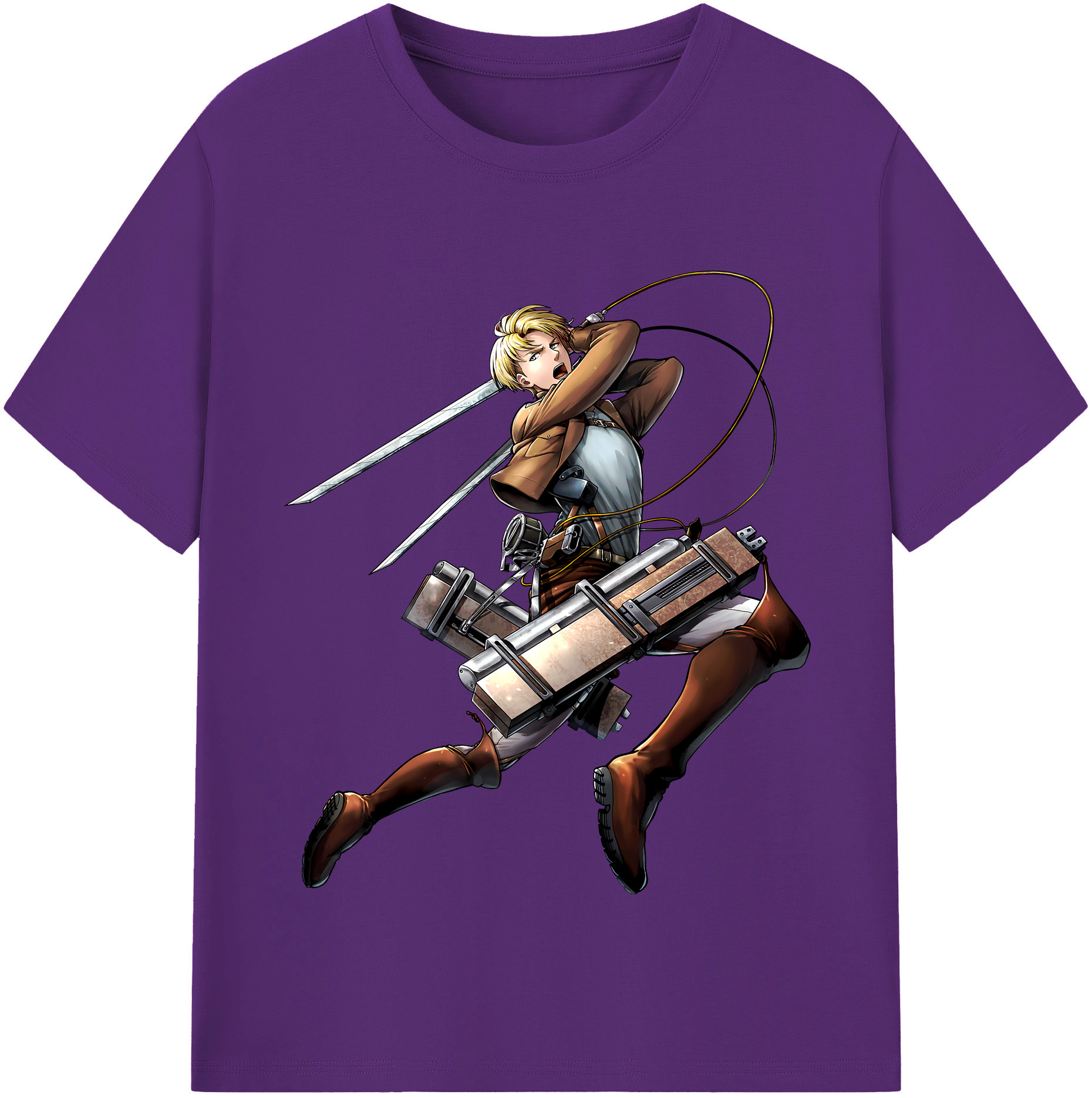 （画像用） 進撃の巨人 Attack on Titan 綿100％半袖Tシャツ（フロントプリント）