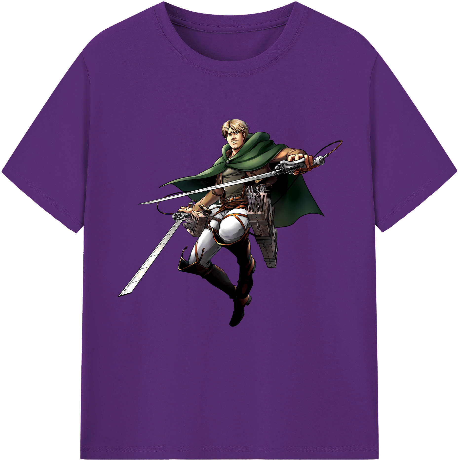 （画像用） 進撃の巨人 Attack on Titan 綿100％半袖Tシャツ（フロントプリント）