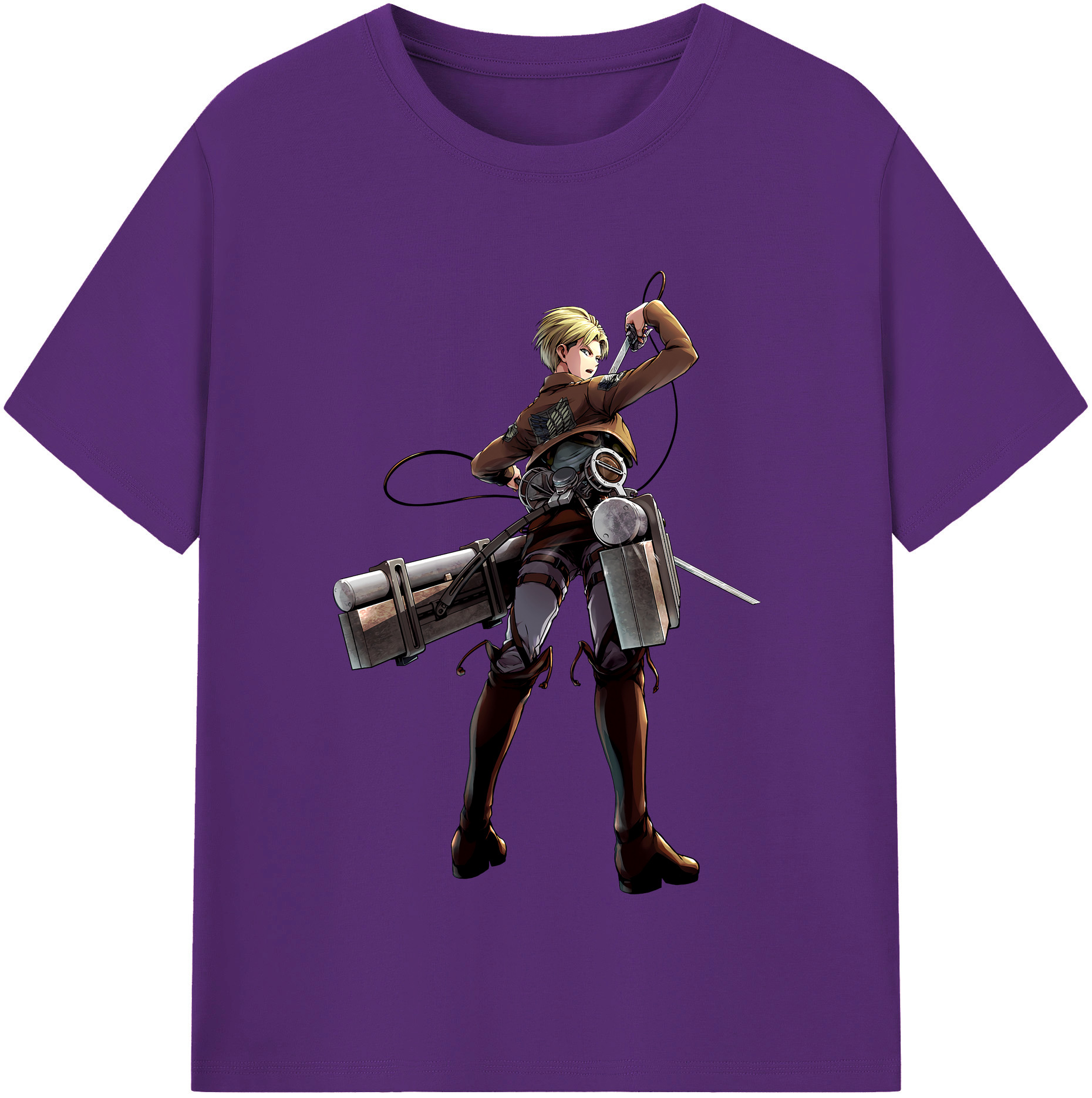 （画像用） 進撃の巨人 Attack on Titan 綿100％半袖Tシャツ（フロントプリント）