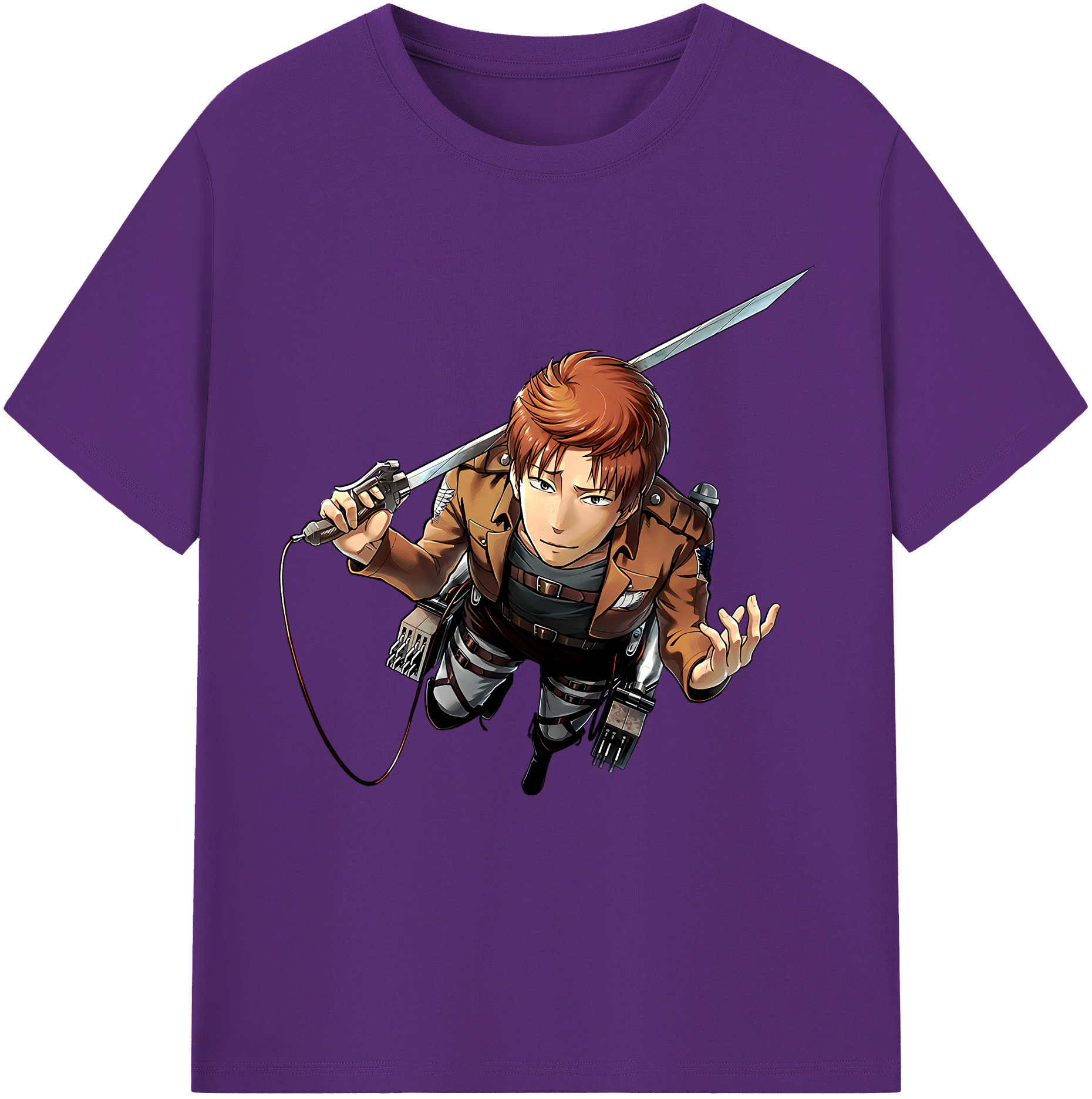 （画像用） 進撃の巨人 Attack on Titan 綿100％半袖Tシャツ（フロントプリント）