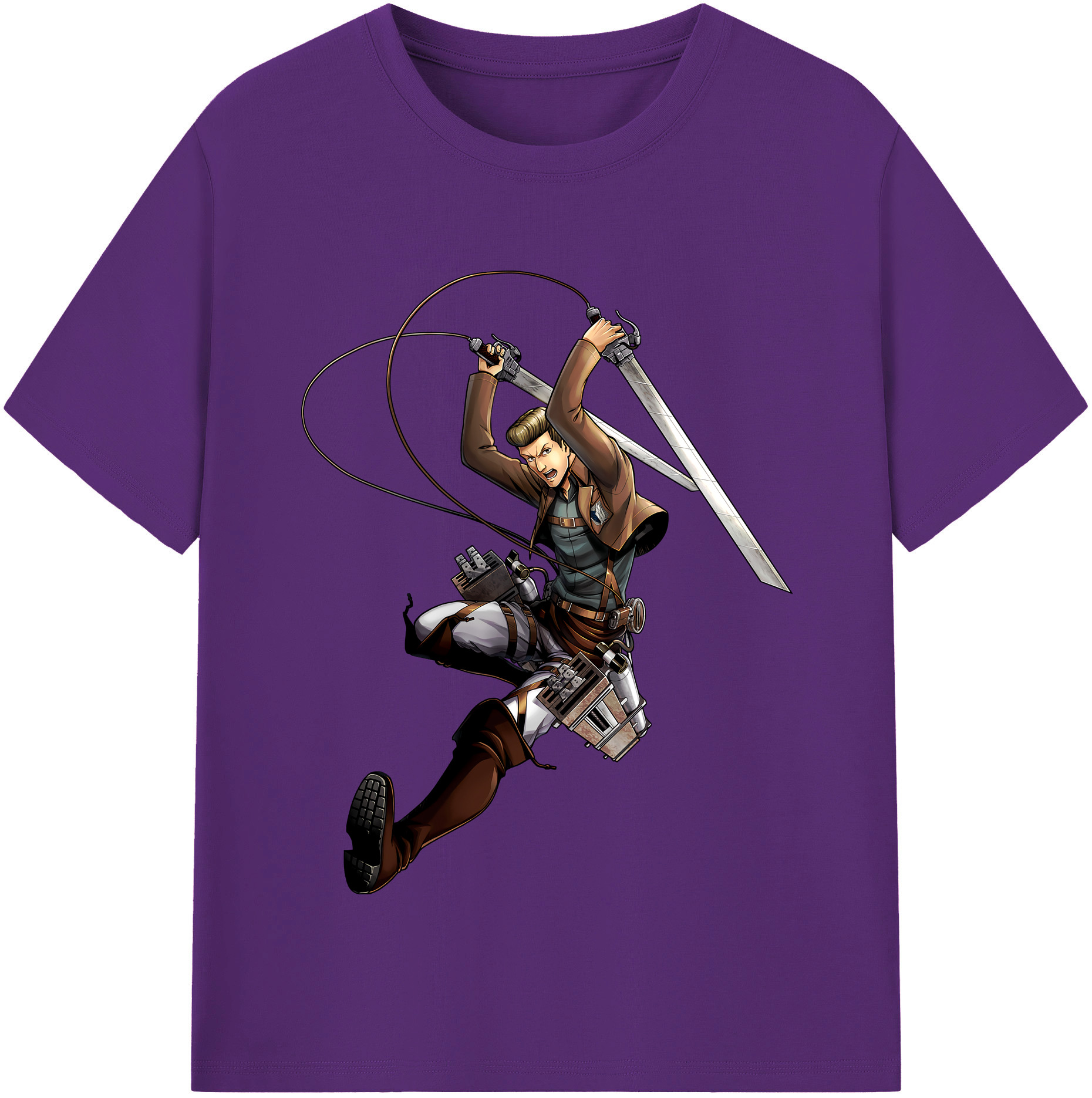 （画像用） 進撃の巨人 Attack on Titan 綿100％半袖Tシャツ（フロントプリント）