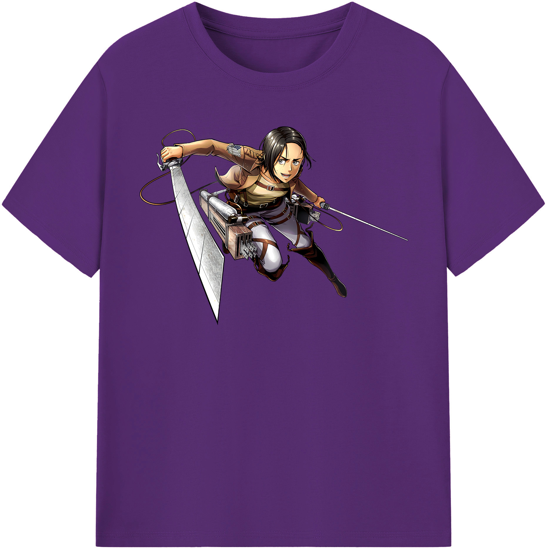（画像用） 進撃の巨人 Attack on Titan 綿100％半袖Tシャツ（フロントプリント）