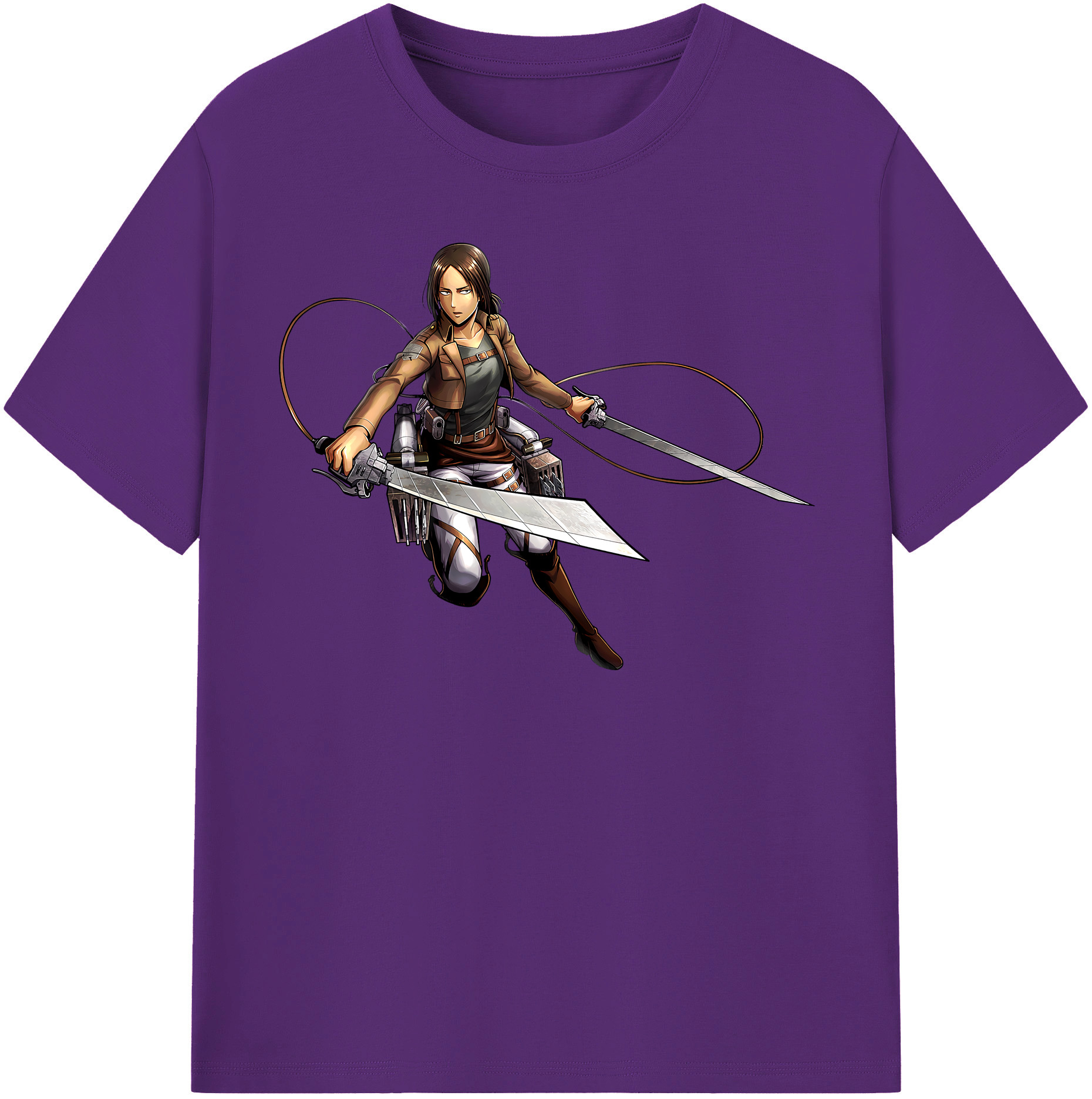 （画像用） 進撃の巨人 Attack on Titan 綿100％半袖Tシャツ（フロントプリント）