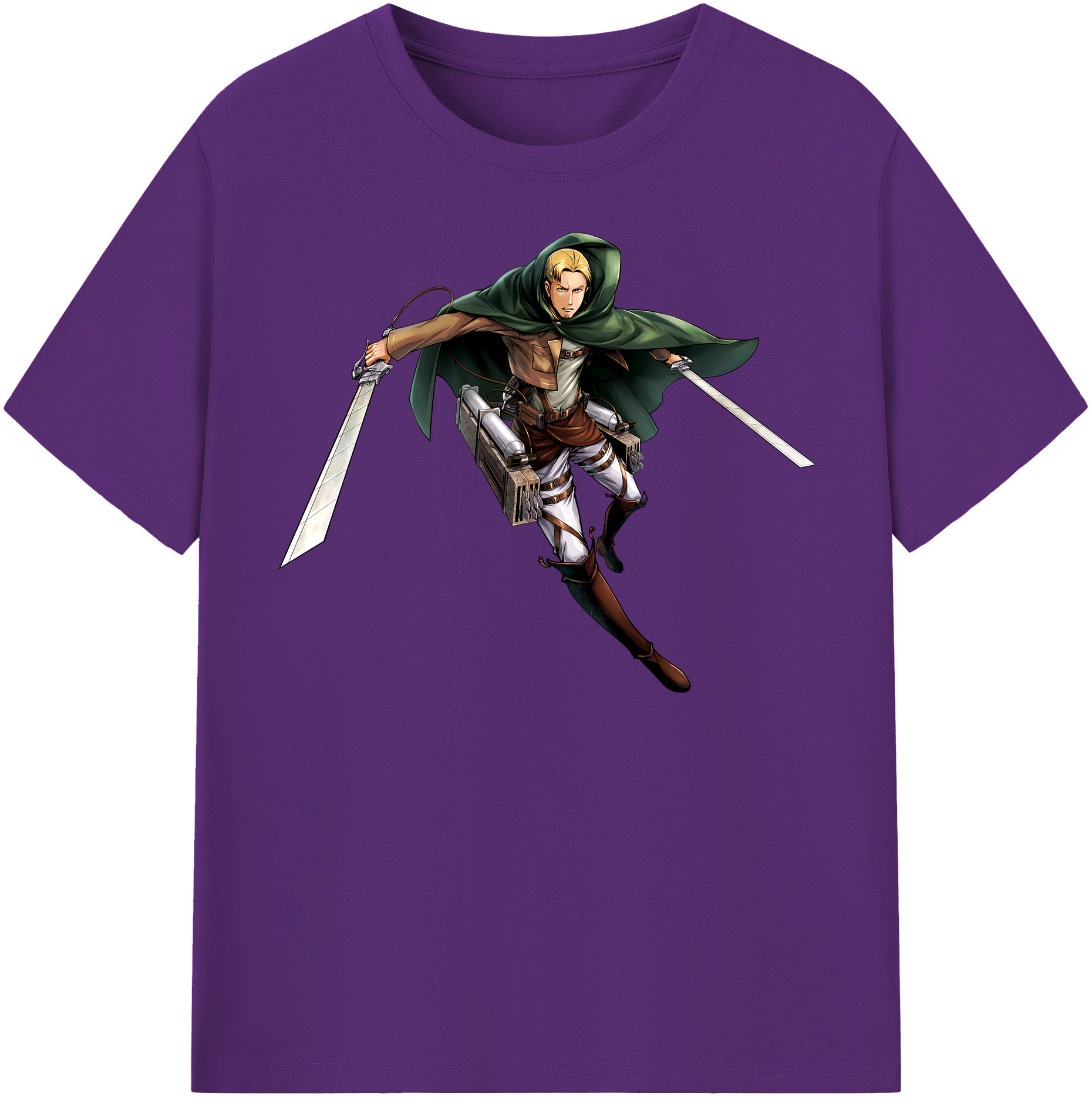 （画像用） 進撃の巨人 Attack on Titan 綿100％半袖Tシャツ（フロントプリント）