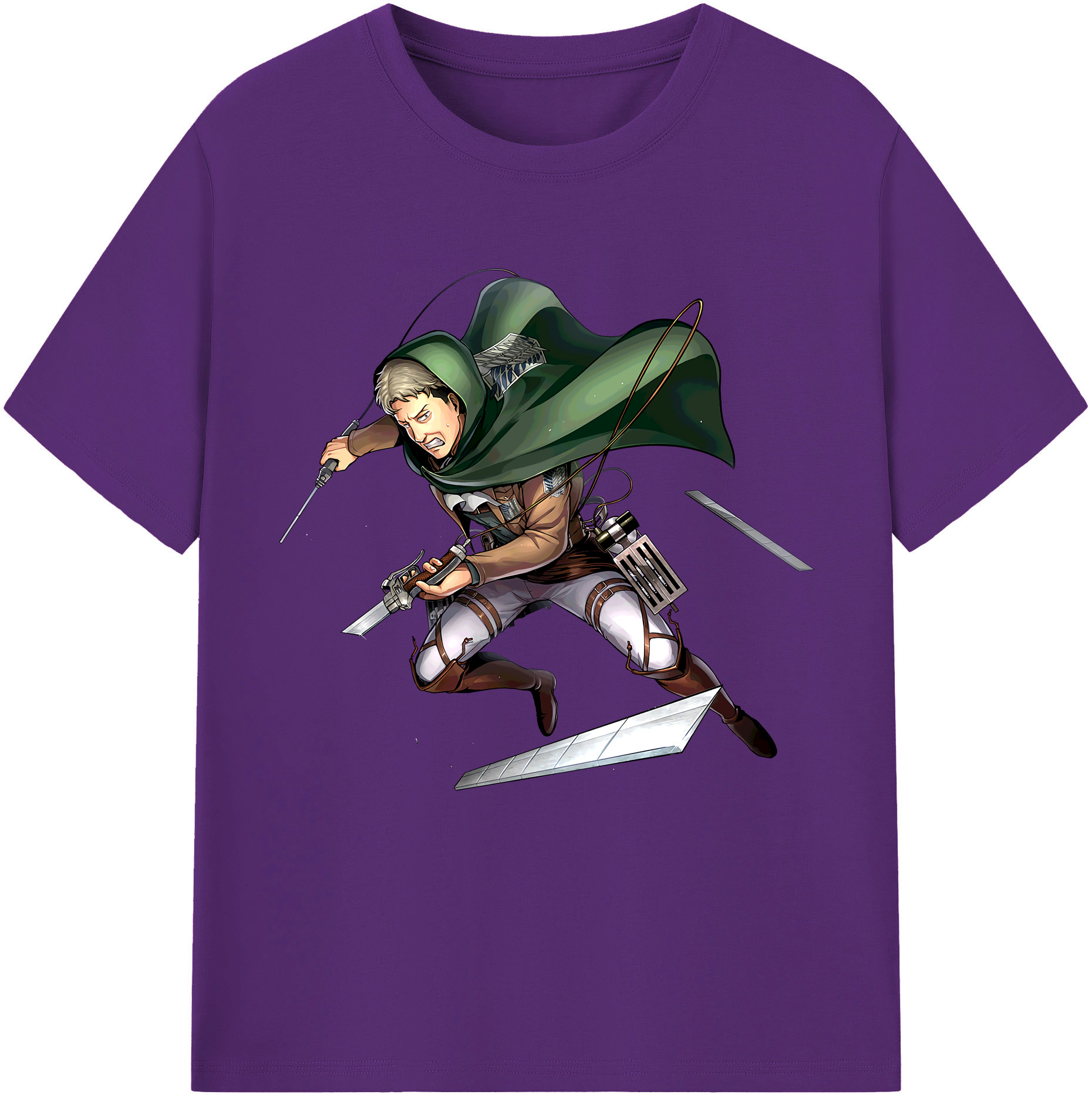 （画像用） 進撃の巨人 Attack on Titan 綿100％半袖Tシャツ（フロントプリント）
