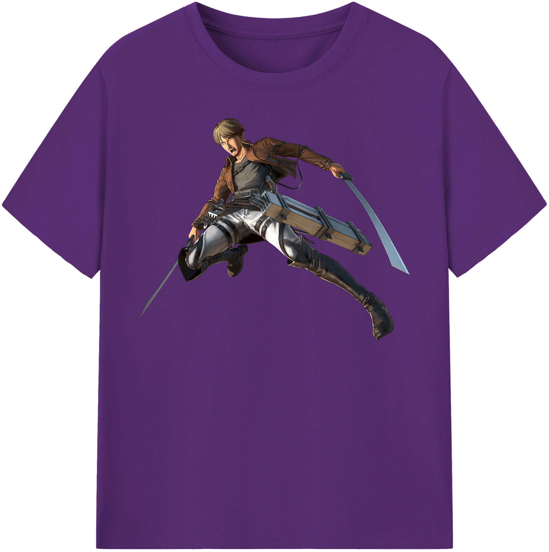 （画像用） 進撃の巨人 Attack on Titan 綿100％半袖Tシャツ（フロントプリント）