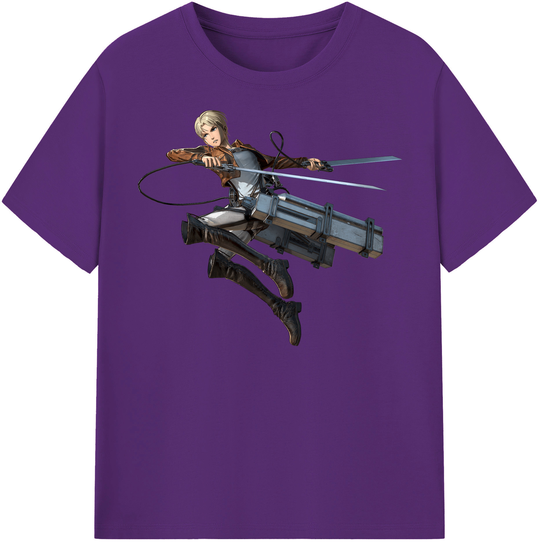 （画像用） 進撃の巨人 Attack on Titan 綿100％半袖Tシャツ（フロントプリント）