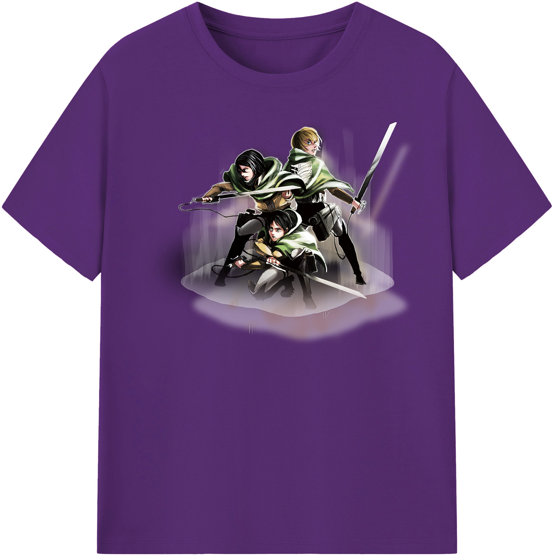 （画像用） 進撃の巨人 Attack on Titan 綿100％半袖Tシャツ（フロントプリント）