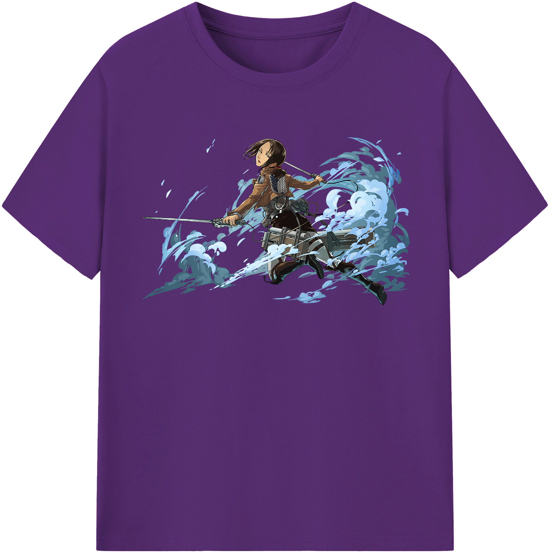 （画像用） 進撃の巨人 Attack on Titan 綿100％半袖Tシャツ（フロントプリント）