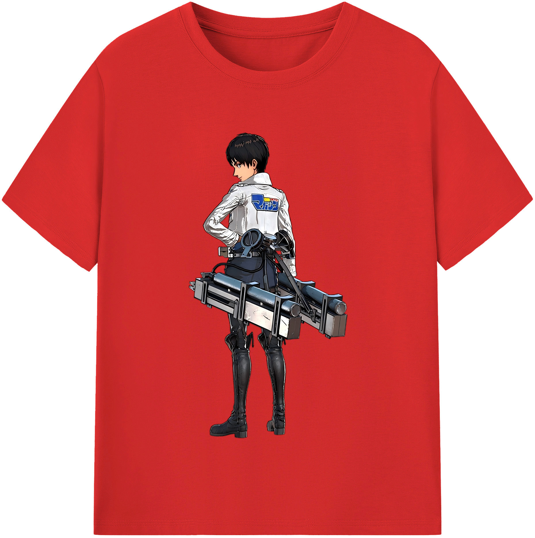 （画像用） 進撃の巨人 エレン･イェーガー Attack on Titan Eren Jäger 綿100％半袖Tシャツ（フロントプリント）