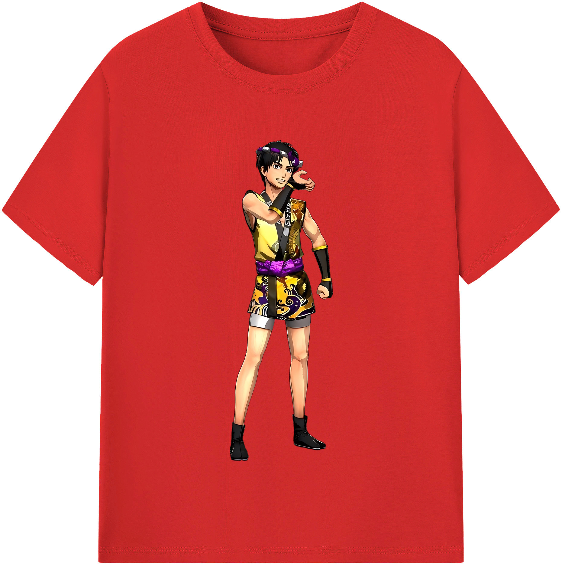 （画像用） 進撃の巨人 リヴァイ·アッカーマン Attack on Titan Levi Ackerman 綿100％半袖Tシャツ（フロントプリント）