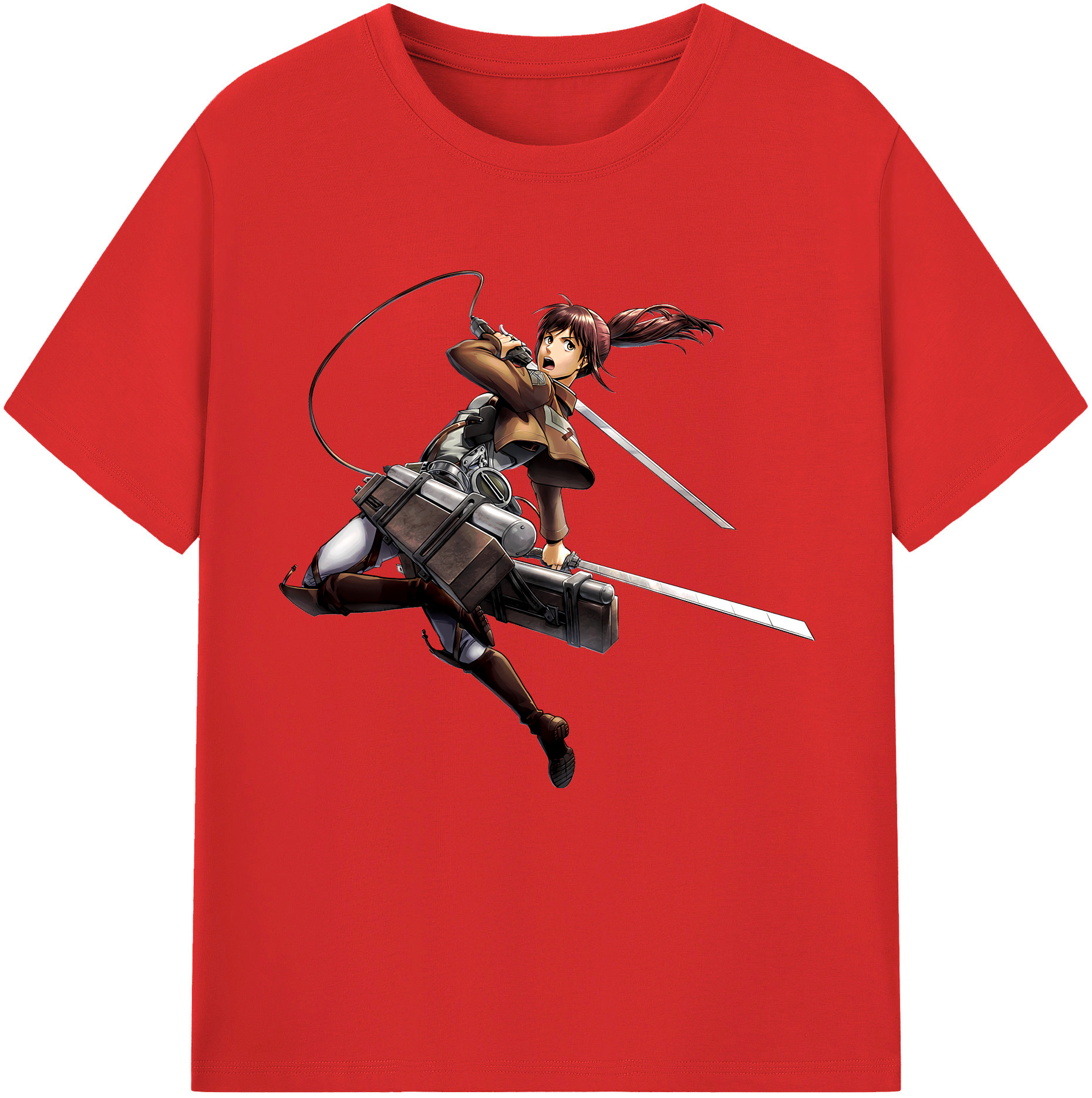 （画像用） 進撃の巨人 サシャ·ブラウス Attack on Titan Sasha Blaus 綿100％半袖Tシャツ（フロントプリント）