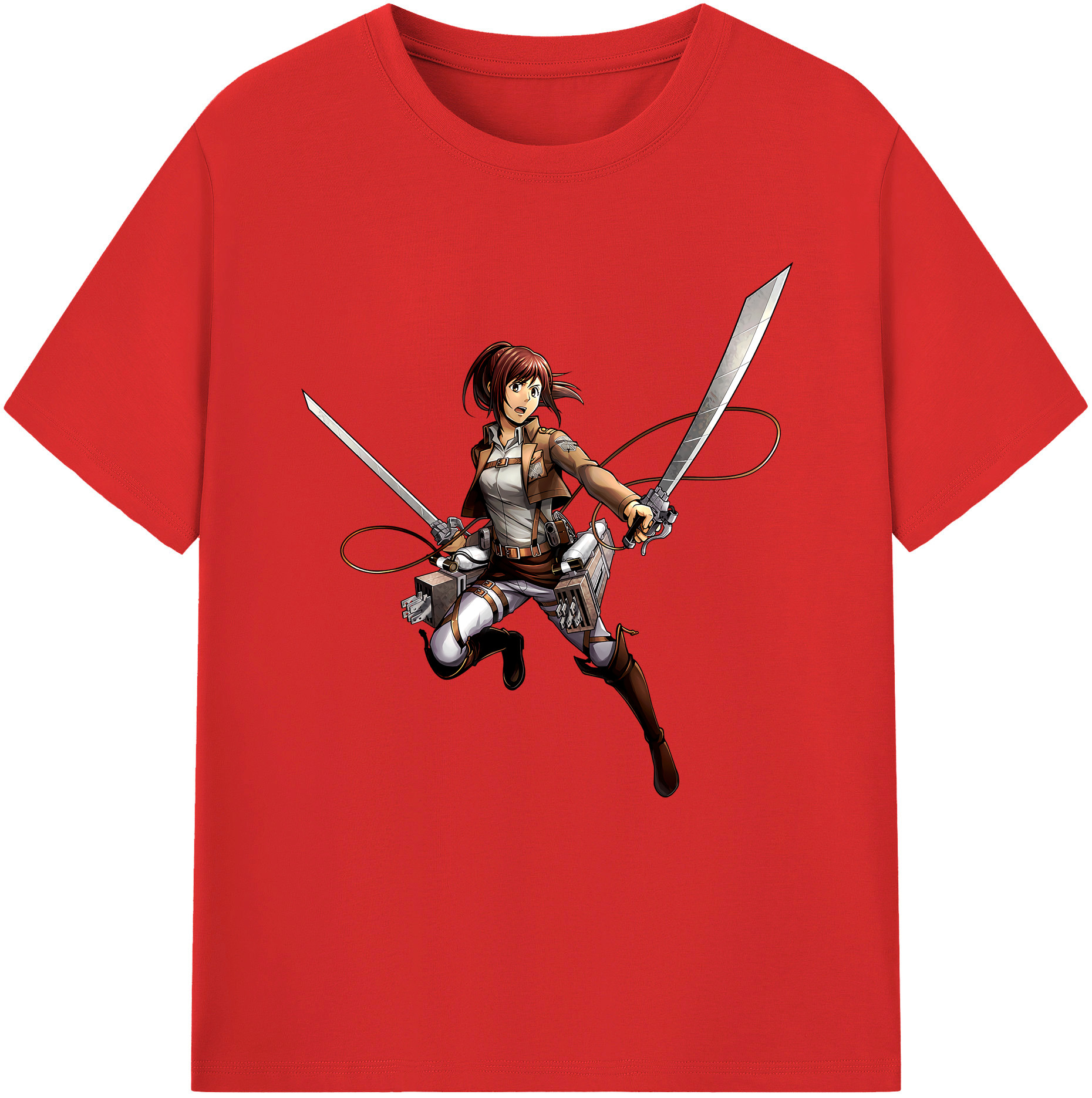 （画像用） 進撃の巨人 サシャ·ブラウス Attack on Titan Sasha Blaus 綿100％半袖Tシャツ（フロントプリント）