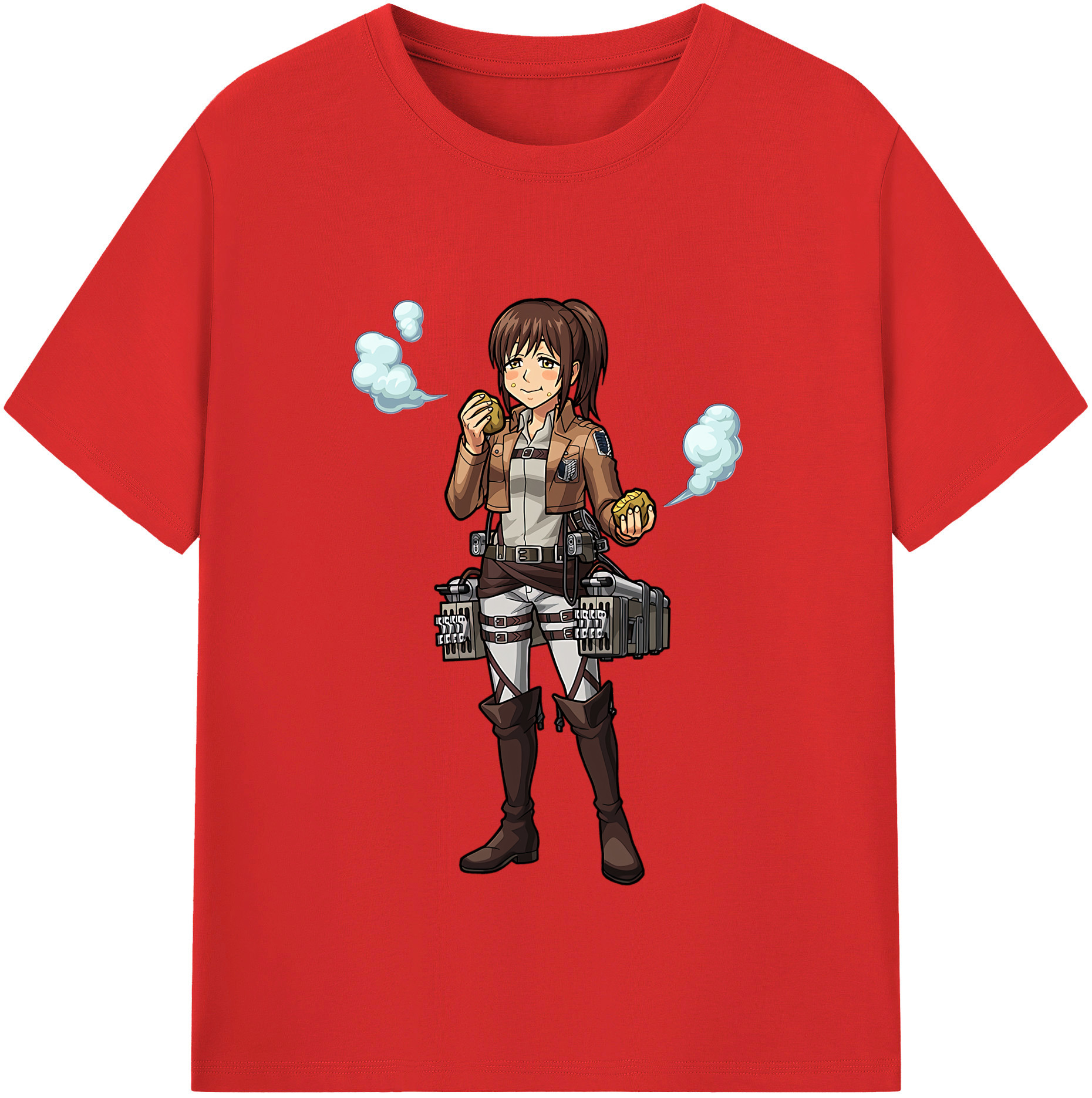 （画像用） 進撃の巨人 サシャ·ブラウス Attack on Titan Sasha Blaus 綿100％半袖Tシャツ（フロントプリント）