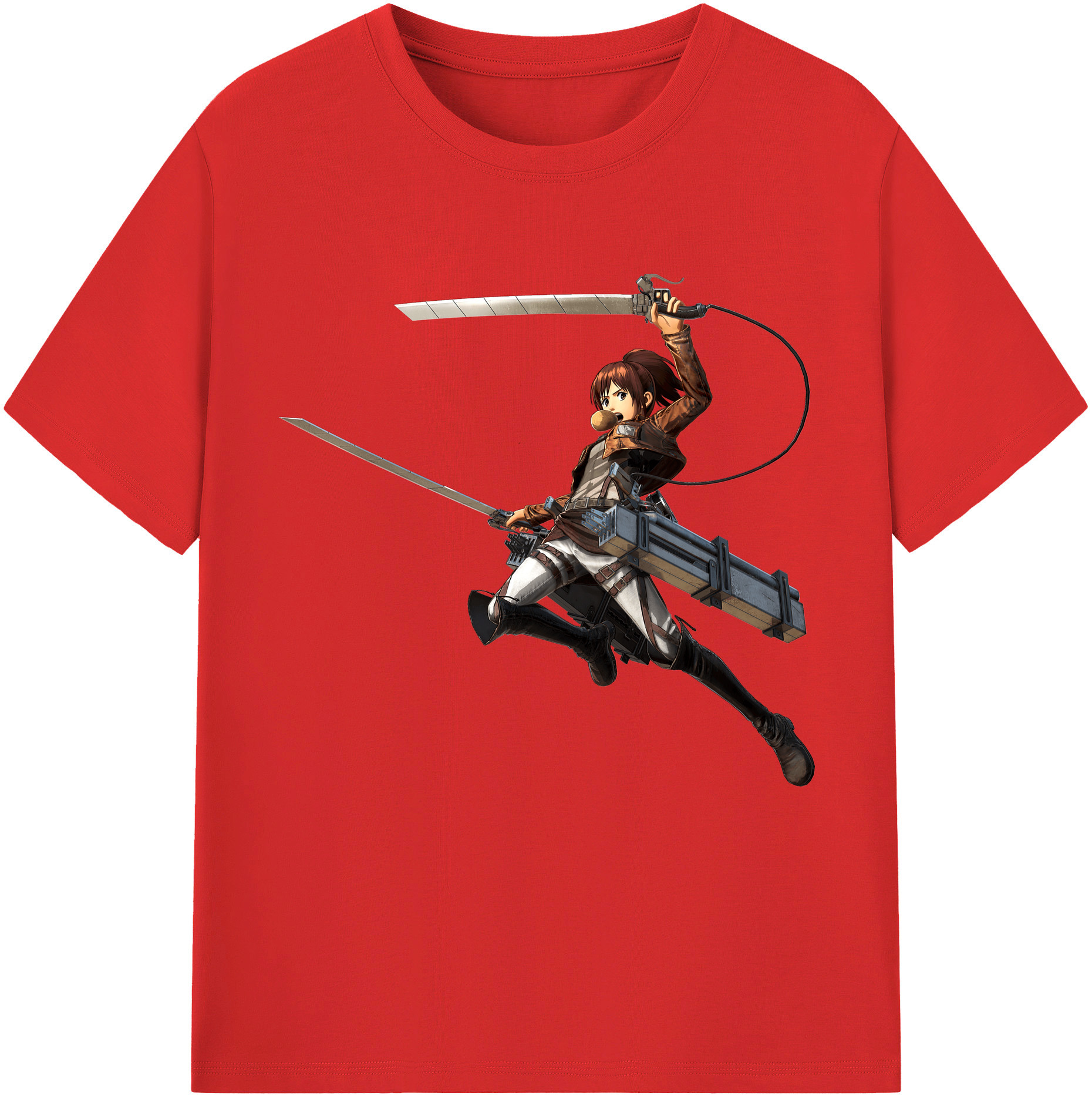 （画像用） 進撃の巨人 サシャ·ブラウス Attack on Titan Sasha Blaus 綿100％半袖Tシャツ（フロントプリント）