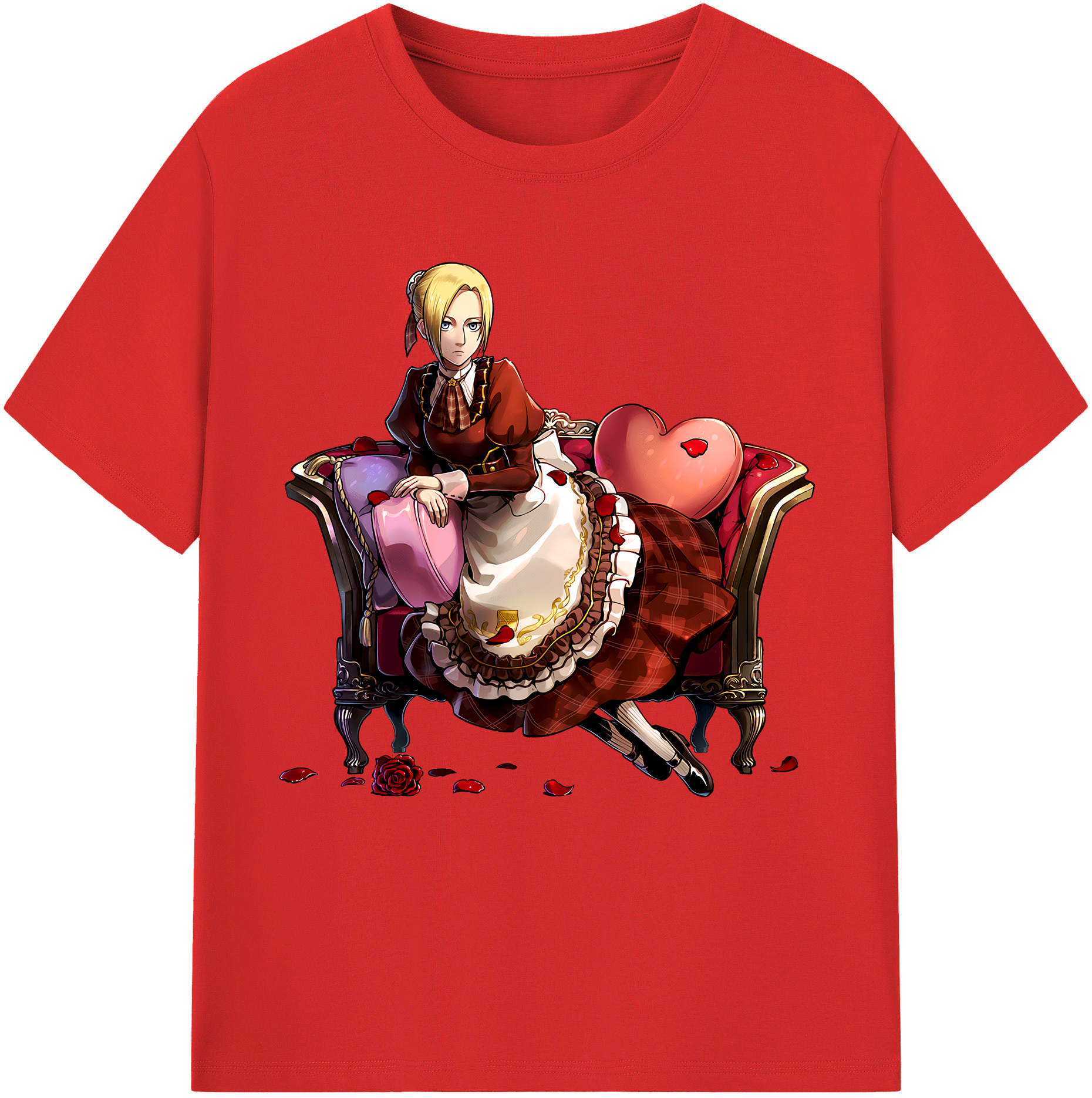 （画像用） 進撃の巨人 アニ・レオンハート Attack on Titan Annie Leonhart 綿100％半袖Tシャツ（フロントプリント）