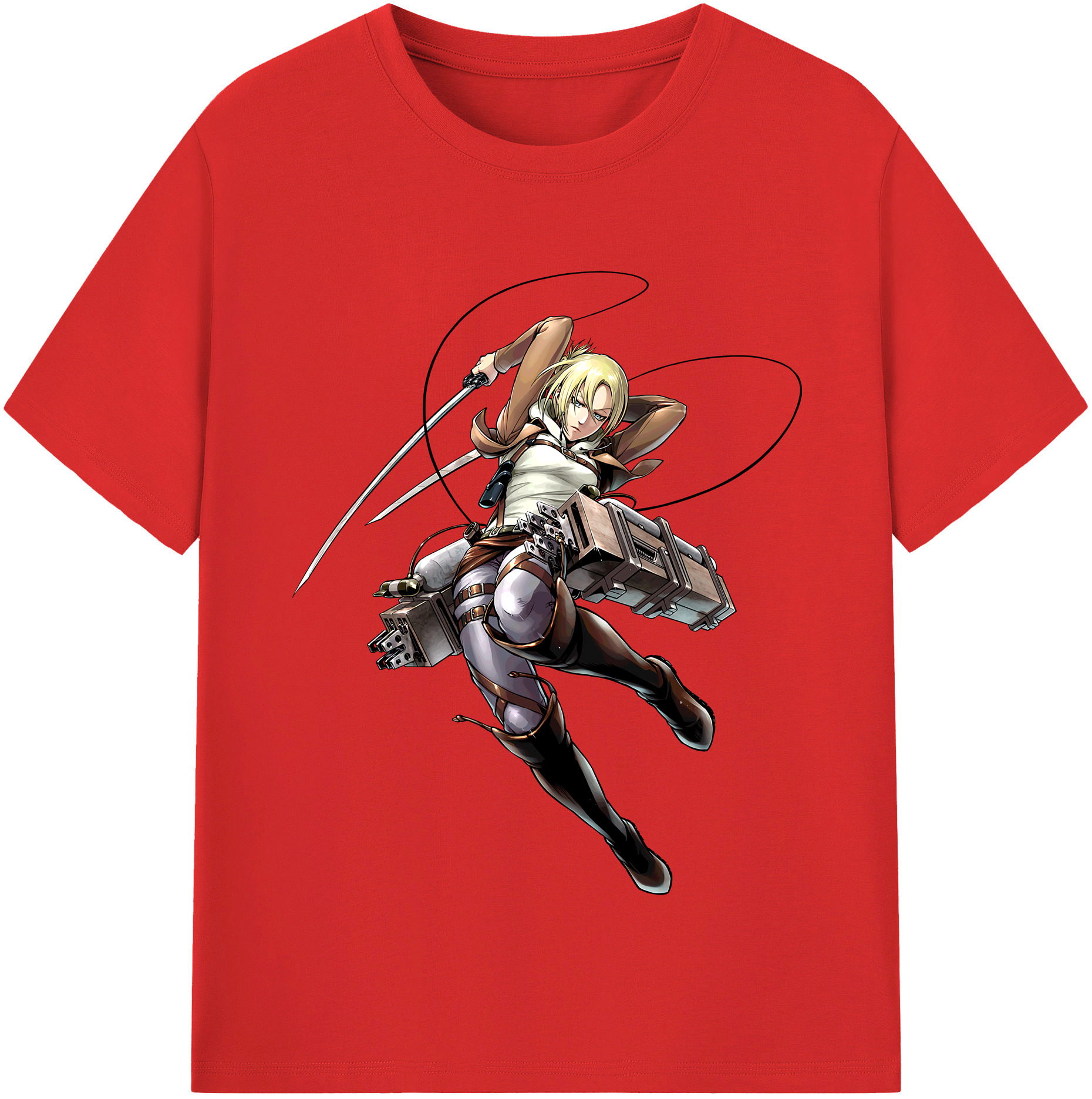 （画像用） 進撃の巨人 アニ・レオンハート Attack on Titan Annie Leonhart 綿100％半袖Tシャツ（フロントプリント）