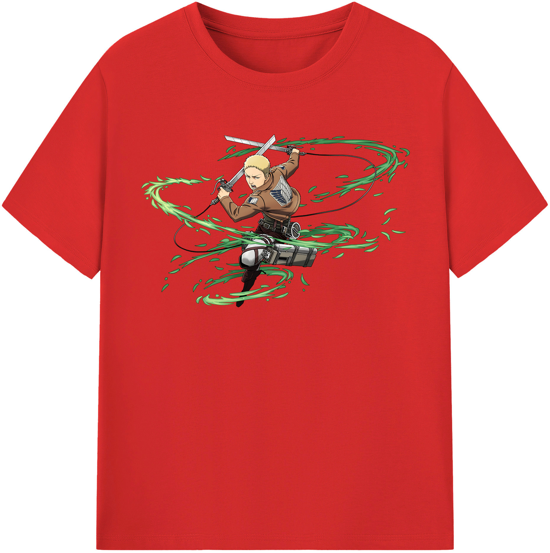 （画像用） 進撃の巨人 ライナー・ブラウン Attack on Titan Reiner Braun 綿100％半袖Tシャツ（フロントプリント）