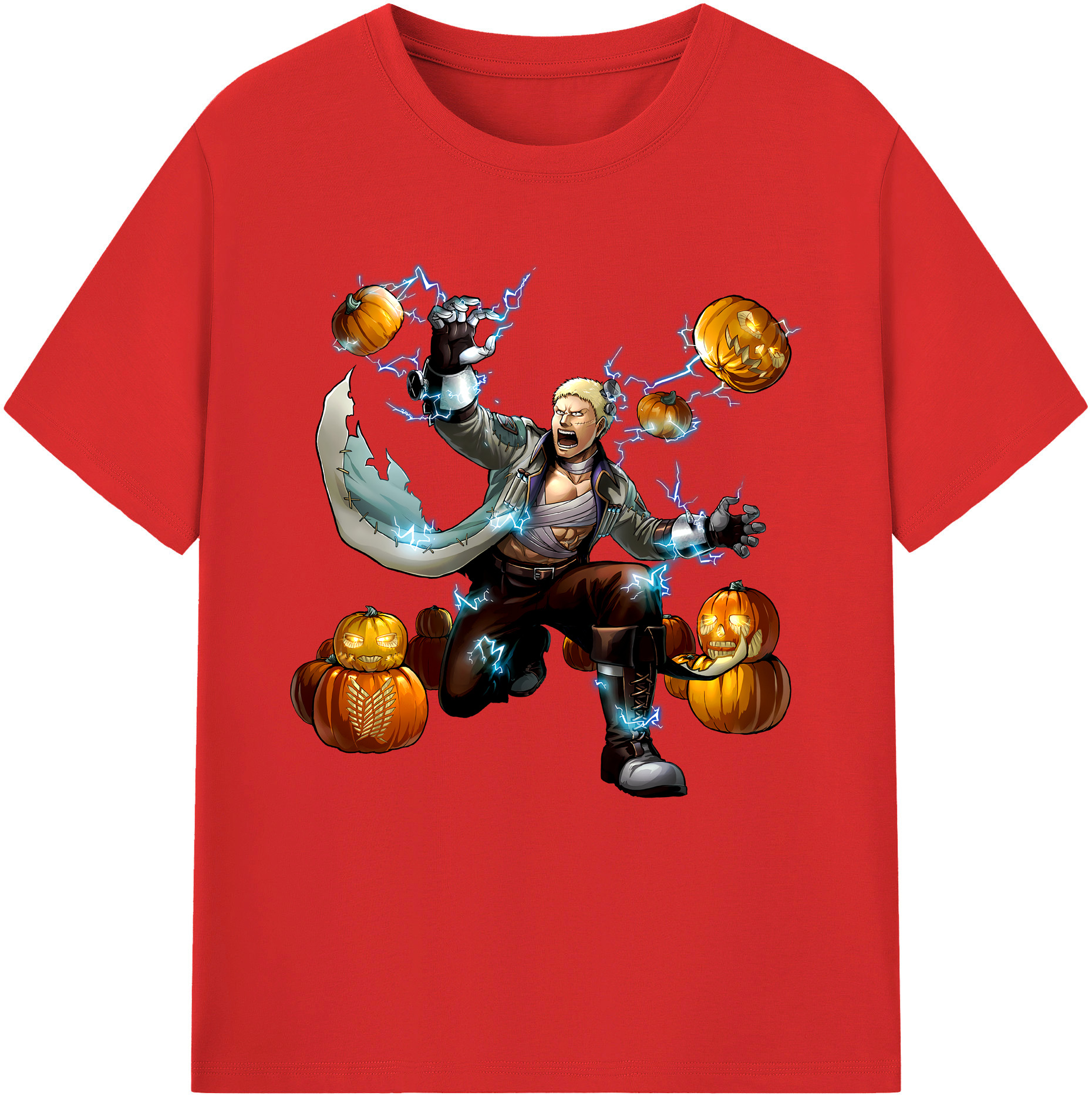 （画像用） 進撃の巨人 ライナー・ブラウン Attack on Titan Reiner Braun 綿100％半袖Tシャツ（フロントプリント）