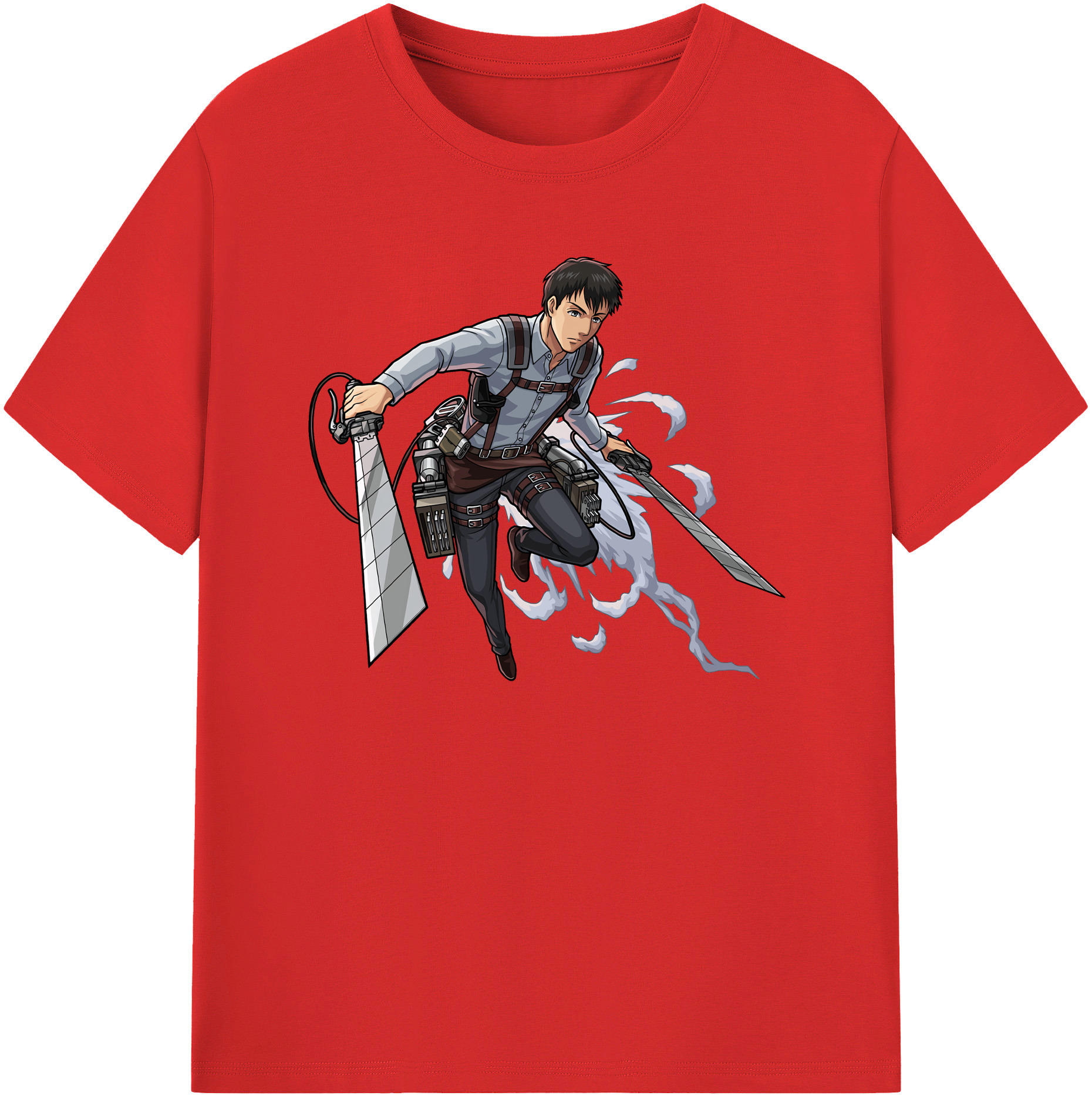 （画像用） 進撃の巨人 ベルトルト・フーバー Attack on Titan Bertholdt Hoover 綿100％半袖Tシャツ（フロントプリント）