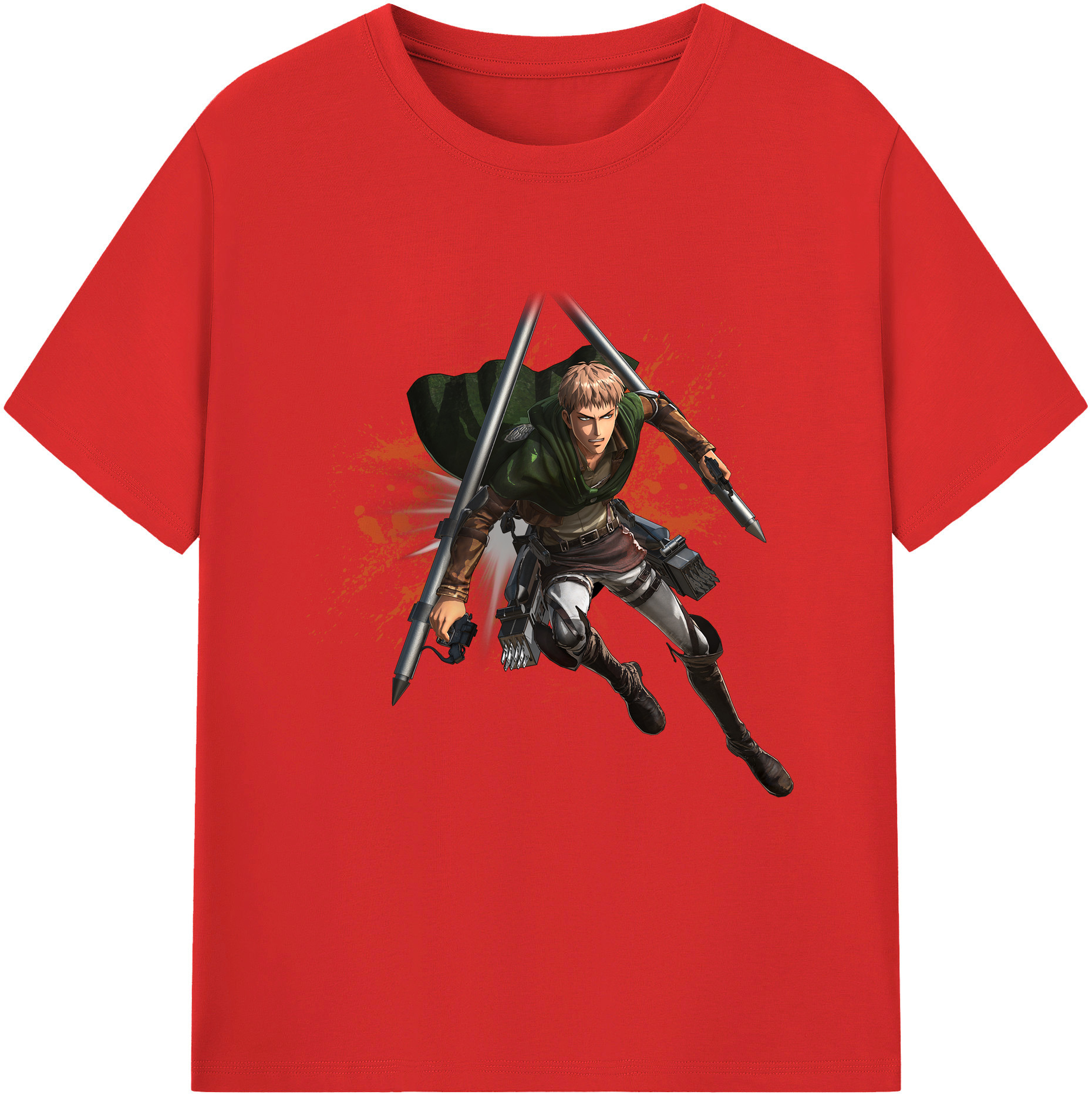 （画像用） 進撃の巨人 ジャン・キルシュタイン Attack on Titan Jean Kirstein 綿100％半袖Tシャツ（フロントプリント）