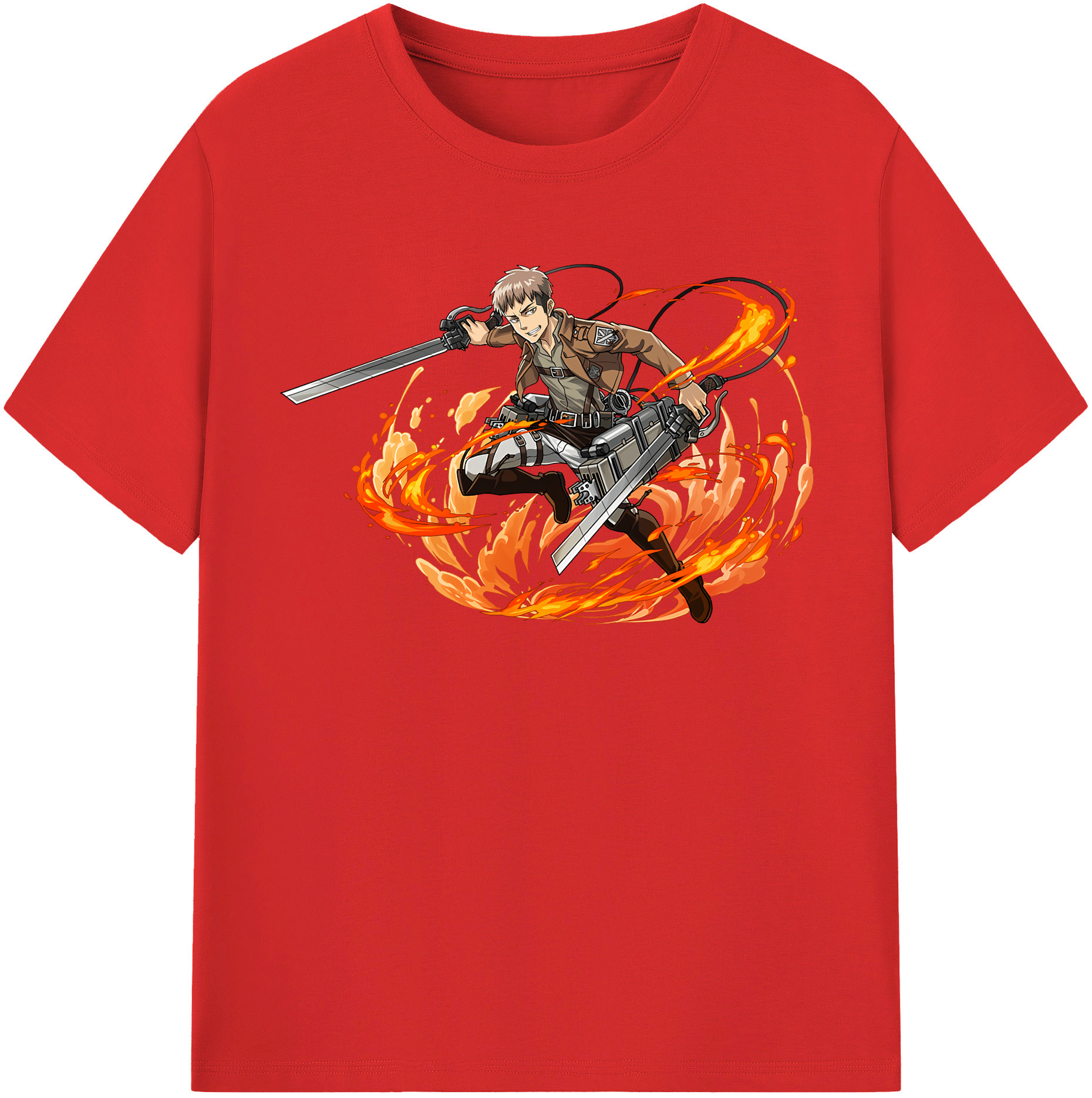 （画像用） 進撃の巨人 ジャン・キルシュタイン Attack on Titan Jean Kirstein 綿100％半袖Tシャツ（フロントプリント）