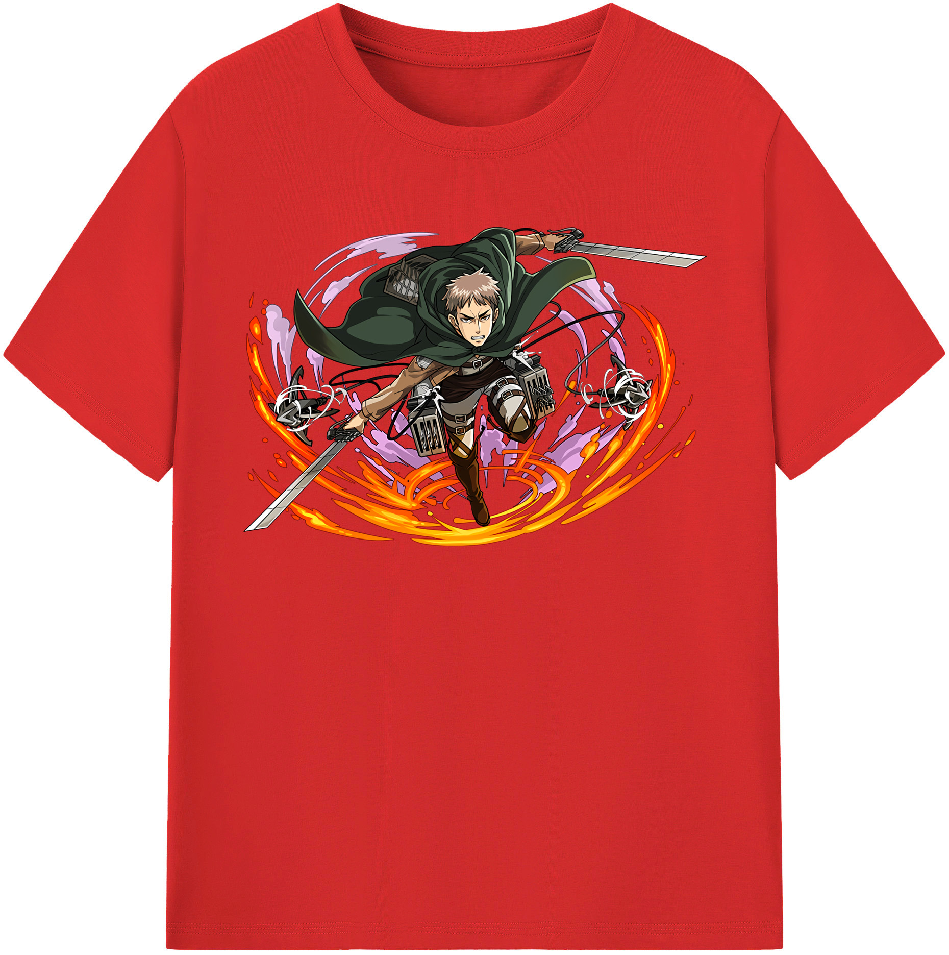 （画像用） 進撃の巨人 ジャン・キルシュタイン Attack on Titan Jean Kirstein 綿100％半袖Tシャツ（フロントプリント）