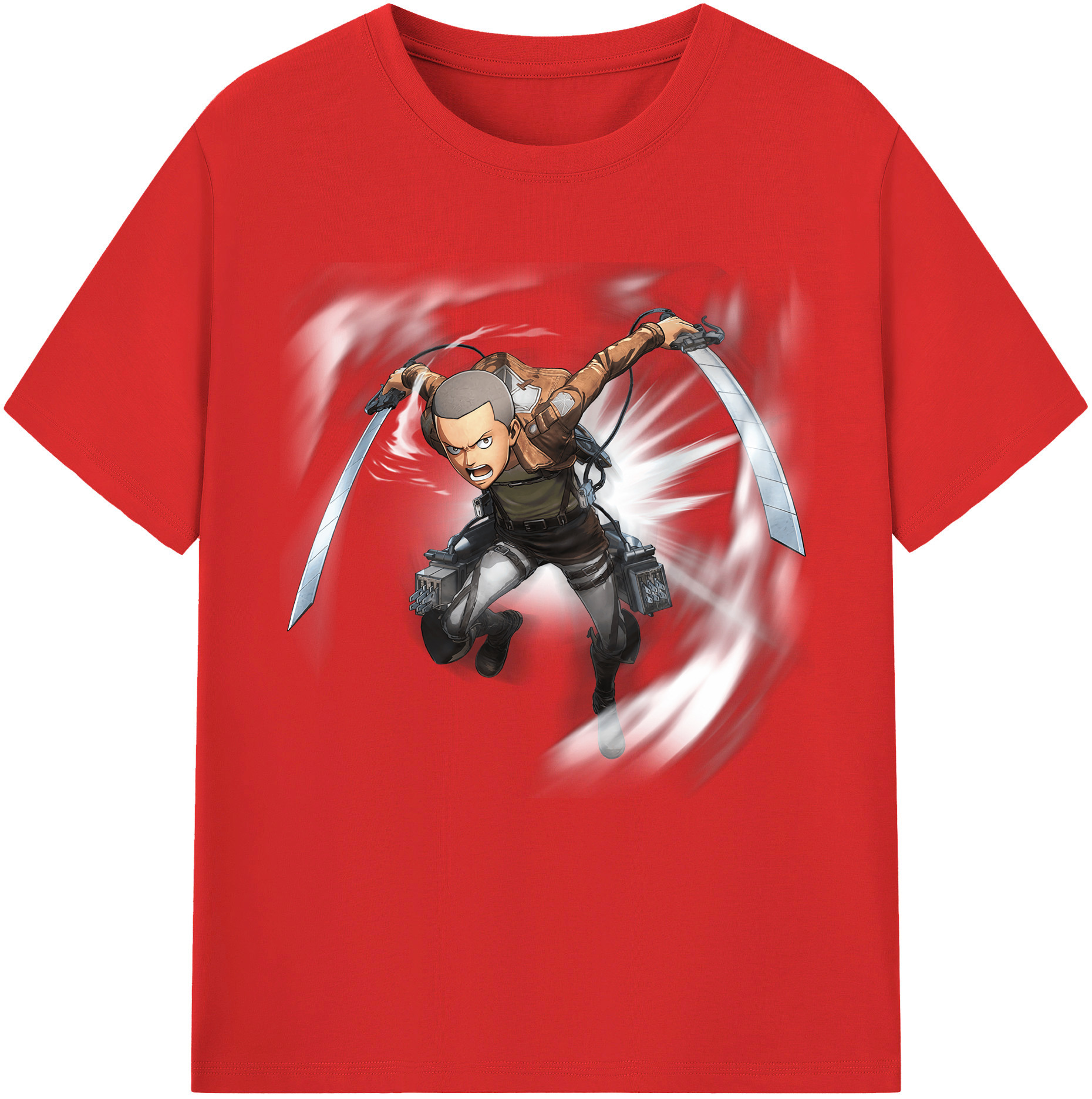 （画像用） 進撃の巨人 コニー·スプリンガー Attack on Titan Connie Springer 綿100％半袖Tシャツ（フロントプリント）