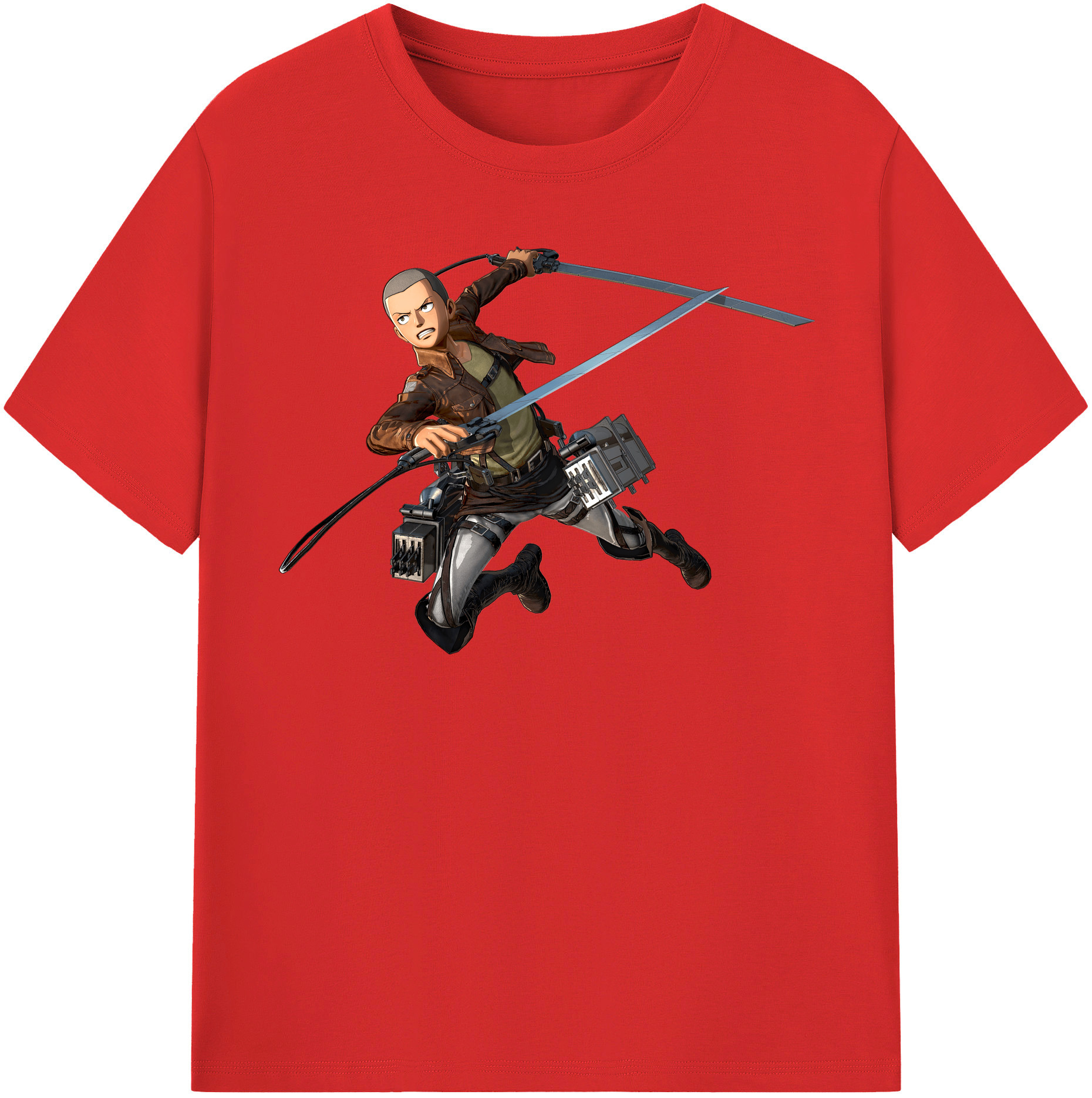 （画像用） 進撃の巨人 コニー·スプリンガー Attack on Titan Connie Springer 綿100％半袖Tシャツ（フロントプリント）