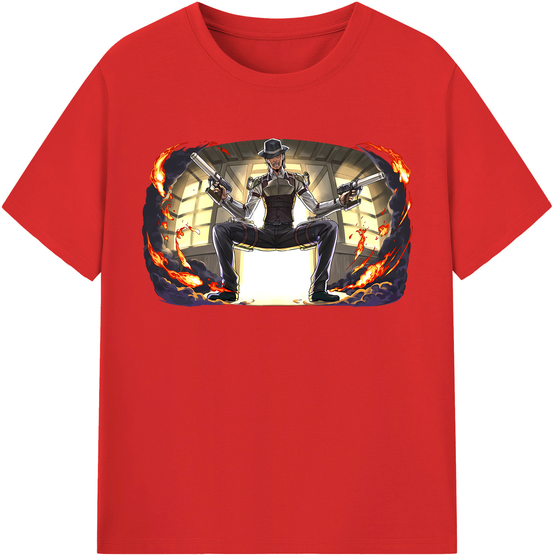 （画像用） 進撃の巨人 ケニー·アッカーマン Attack on Titan Kenny Ackerman 綿100％半袖Tシャツ（フロントプリント）