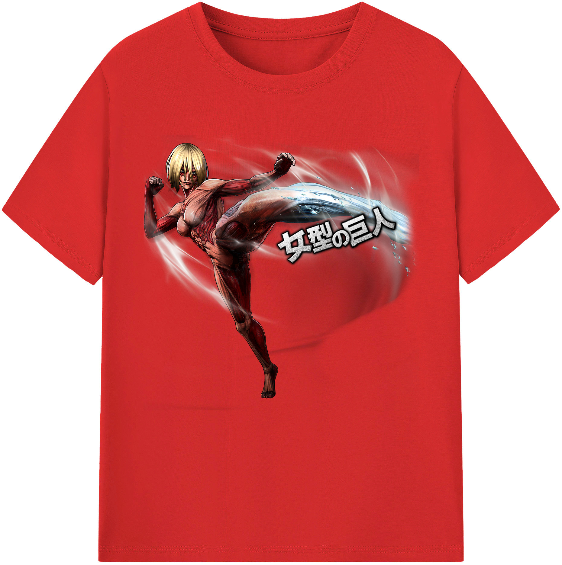 （画像用） 進撃の巨人 Attack on Titan 綿100％半袖Tシャツ（フロントプリント）