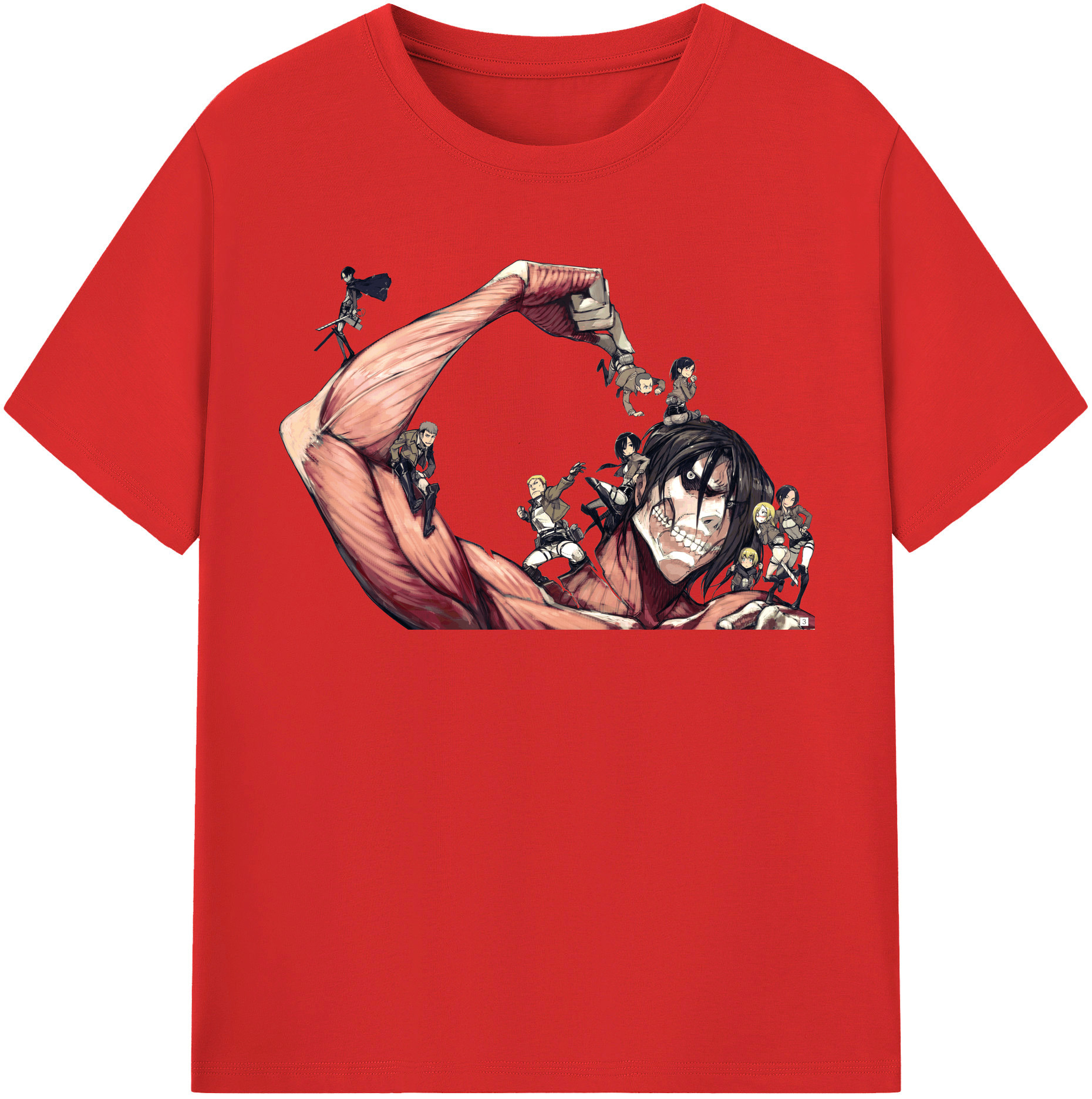 （画像用） 進撃の巨人 Attack on Titan 綿100％半袖Tシャツ（フロントプリント）
