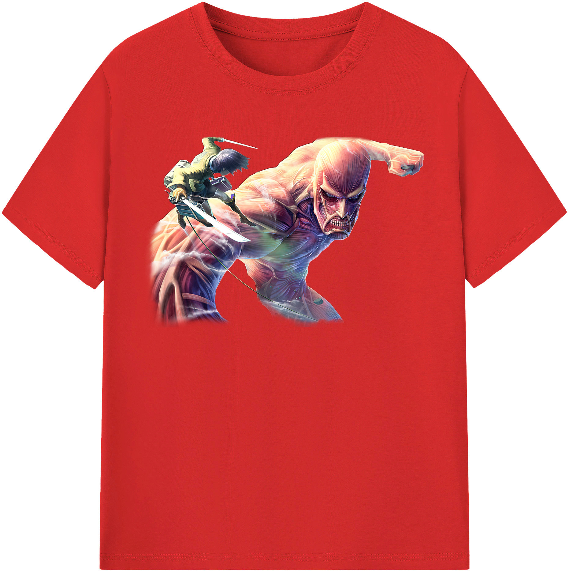 （画像用） 進撃の巨人 Attack on Titan 綿100％半袖Tシャツ（フロントプリント）