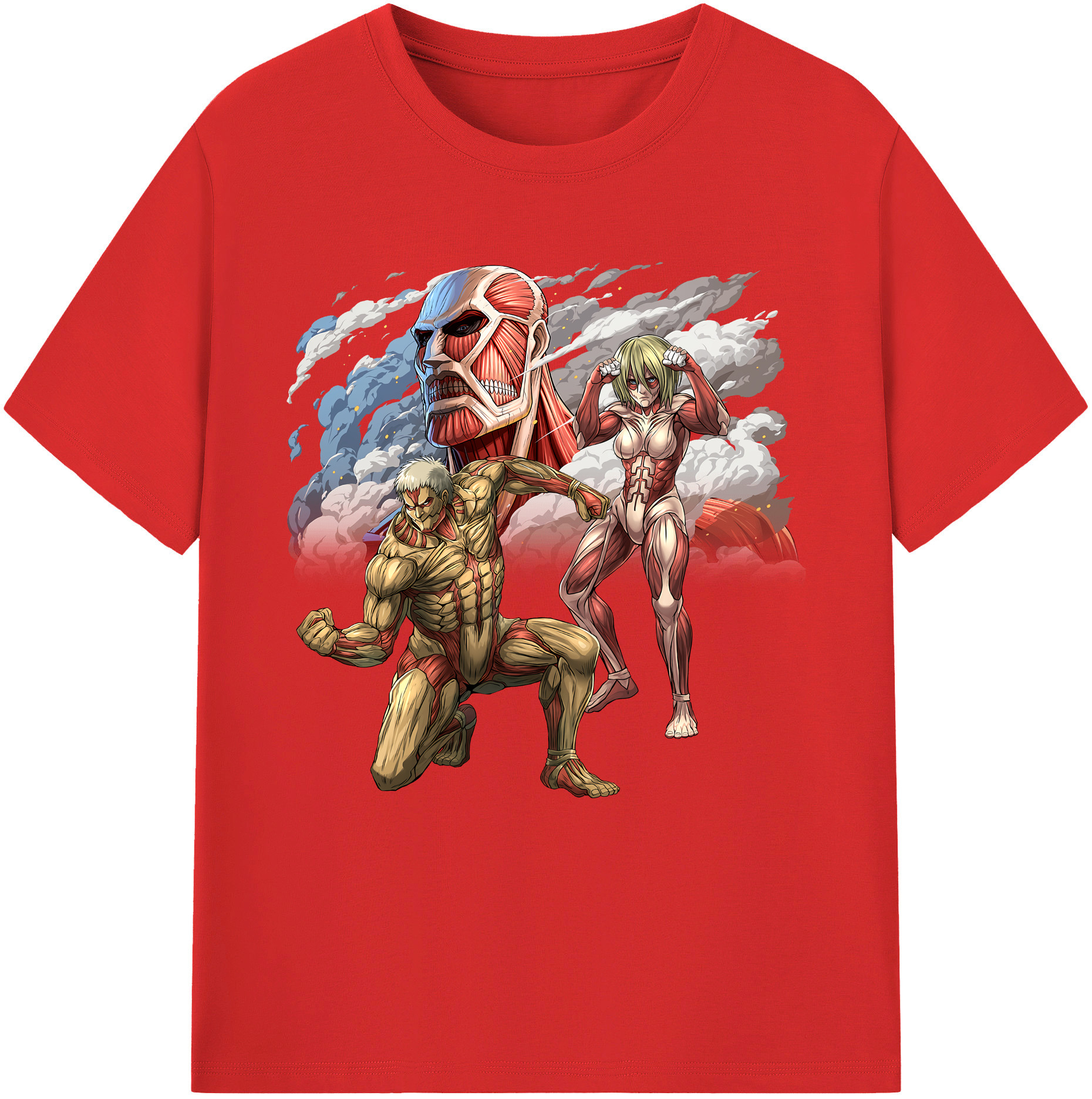 （画像用） 進撃の巨人 Attack on Titan 綿100％半袖Tシャツ（フロントプリント）