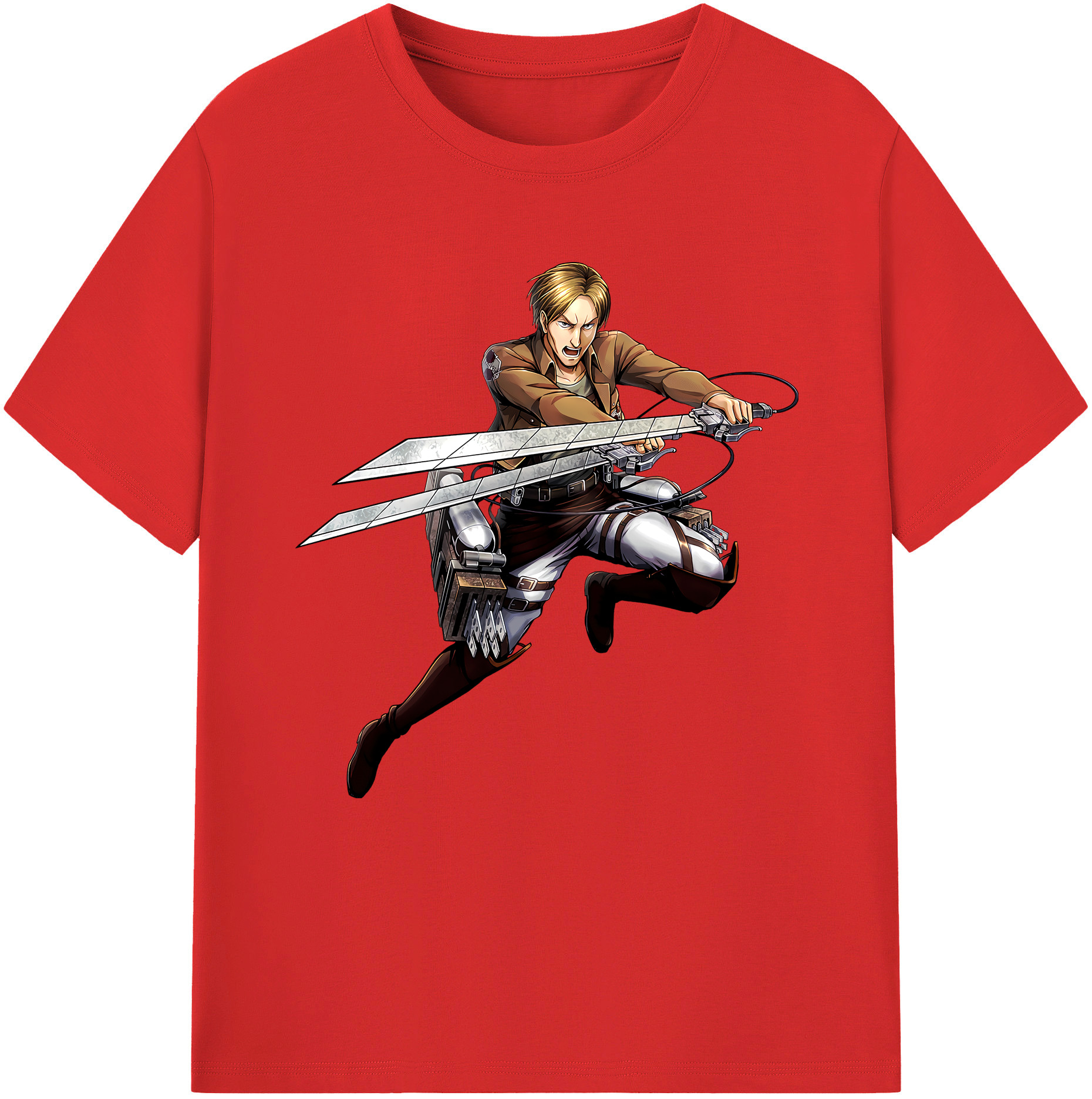 （画像用） 進撃の巨人 Attack on Titan 綿100％半袖Tシャツ（フロントプリント）
