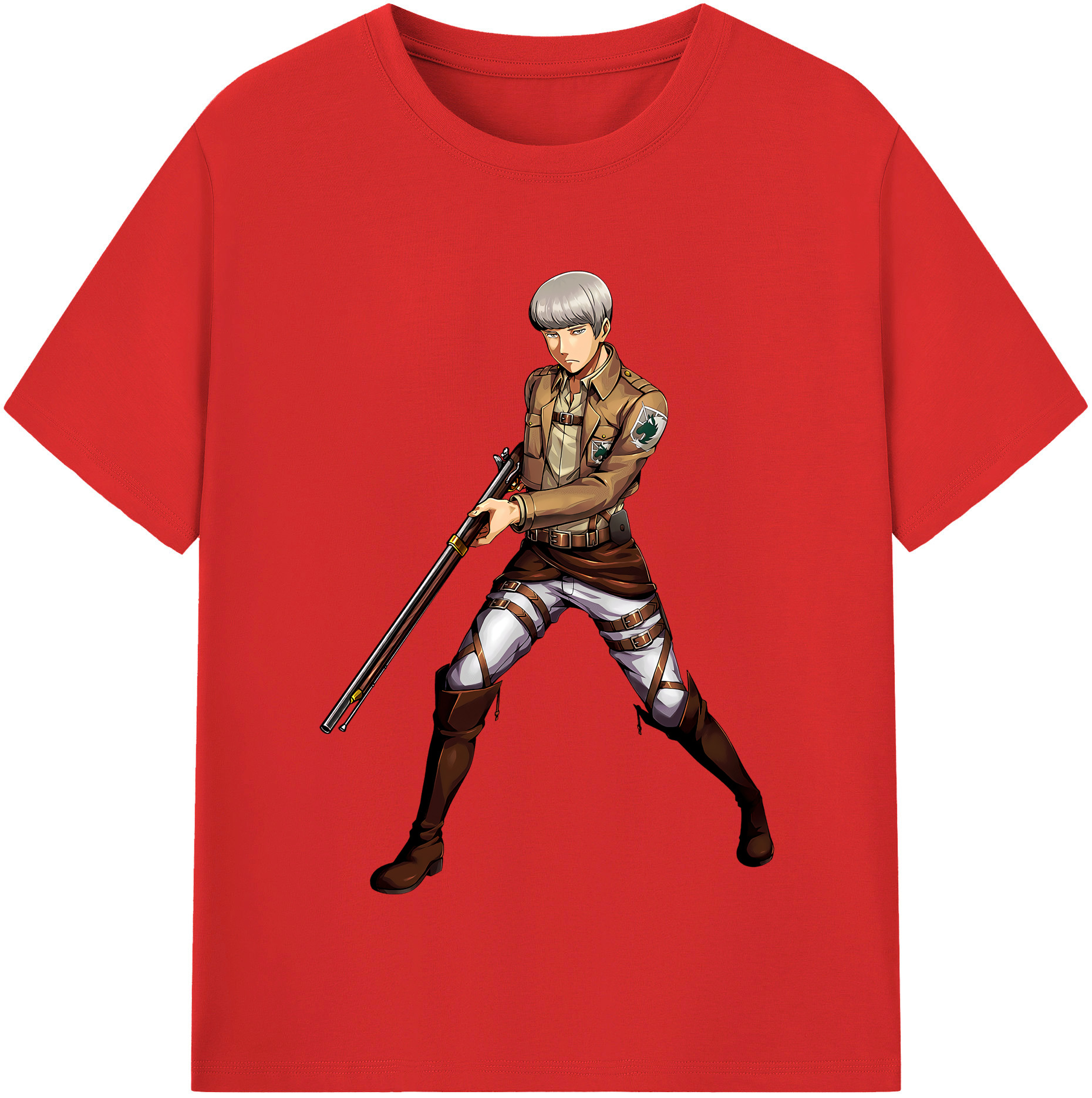 （画像用） 進撃の巨人 Attack on Titan 綿100％半袖Tシャツ（フロントプリント）