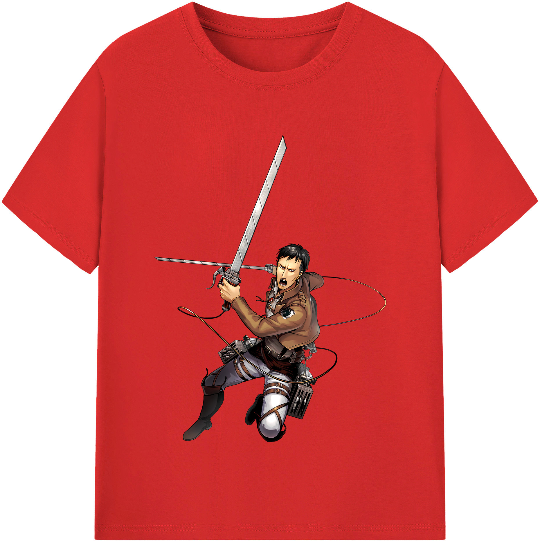 （画像用） 進撃の巨人 Attack on Titan 綿100％半袖Tシャツ（フロントプリント）