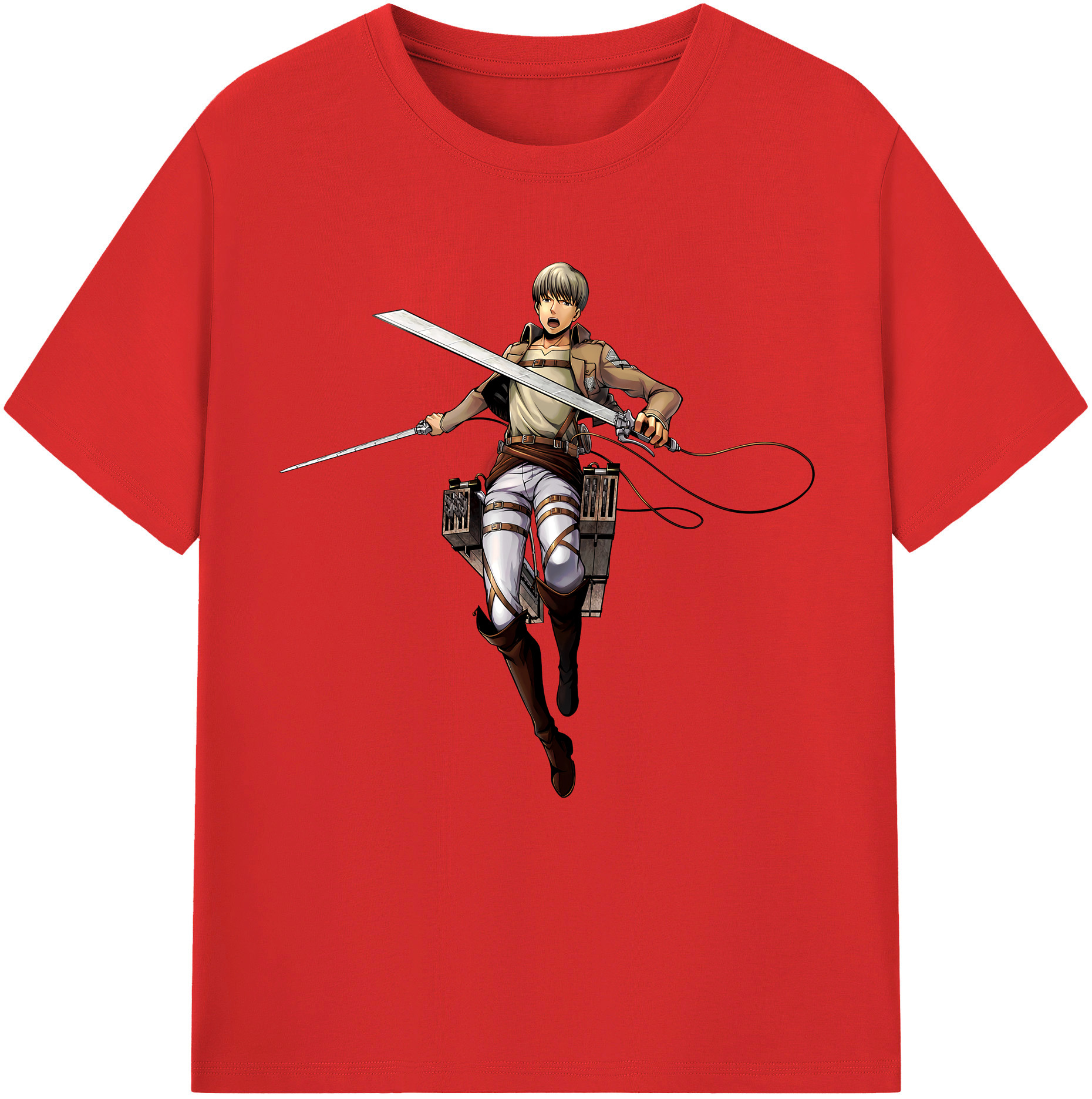 （画像用） 進撃の巨人 Attack on Titan 綿100％半袖Tシャツ（フロントプリント）